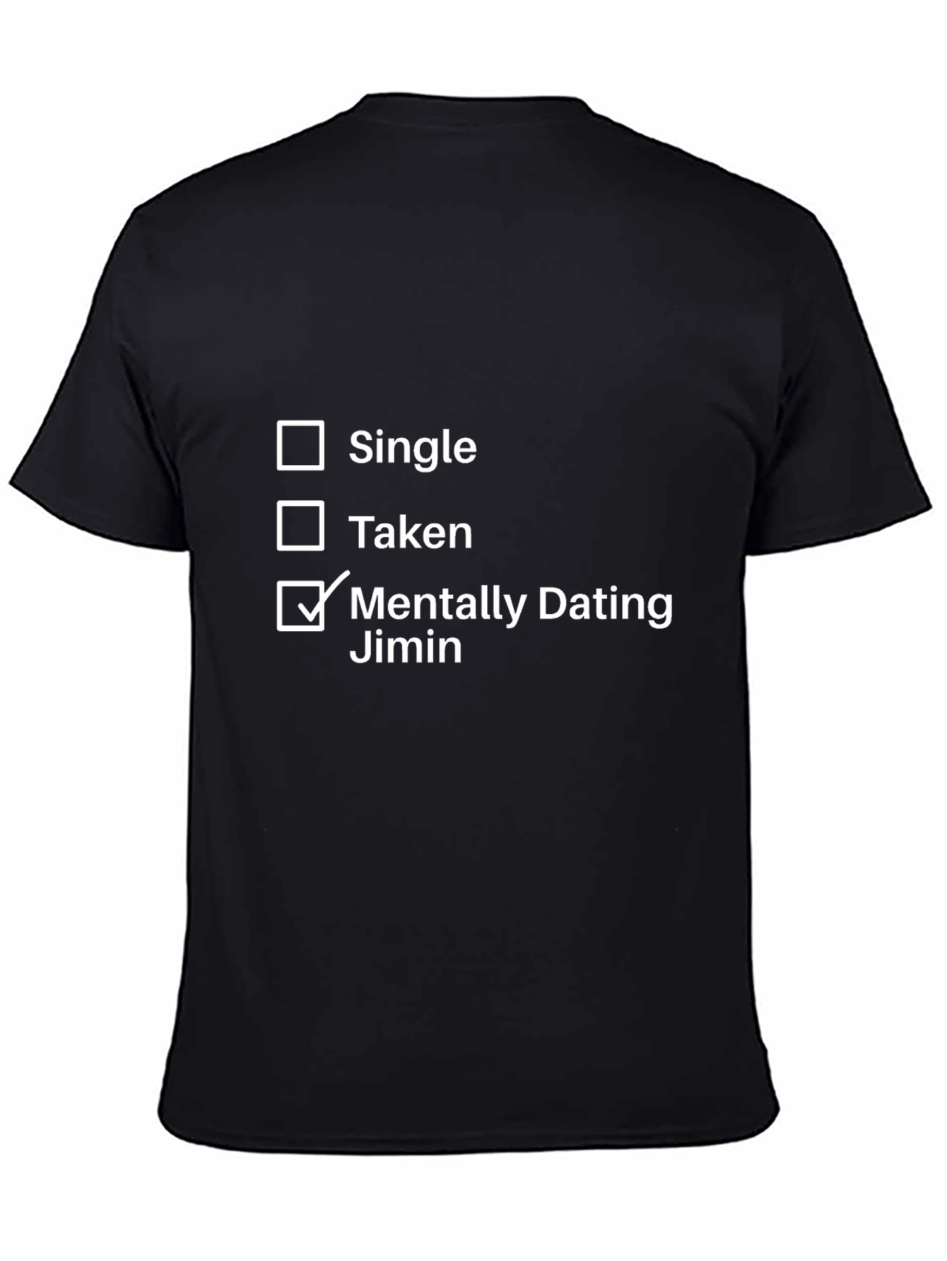Mentally Dating Jimin Black Graphic Tee