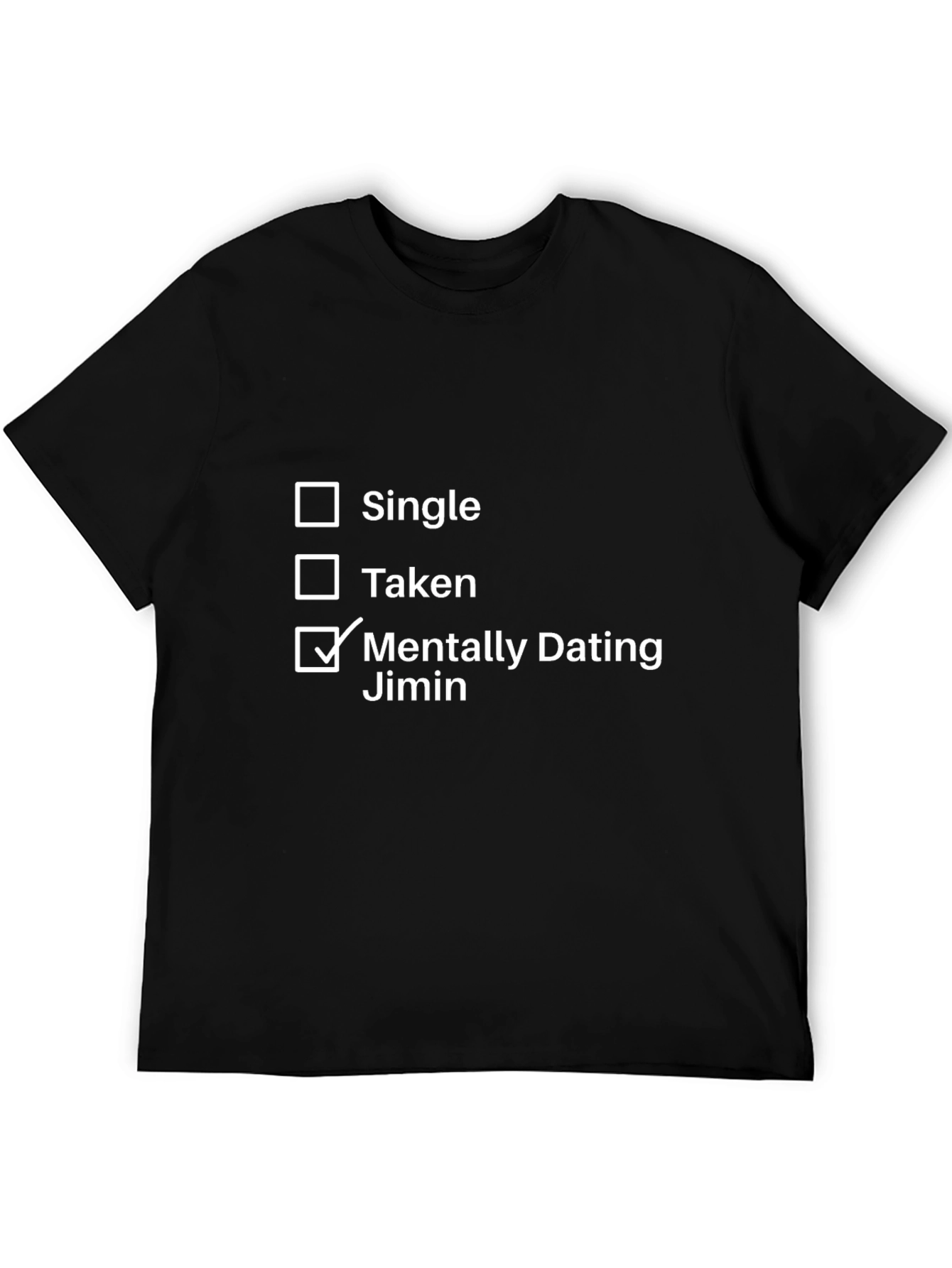 Mentally Dating Jimin Black Graphic Tee
