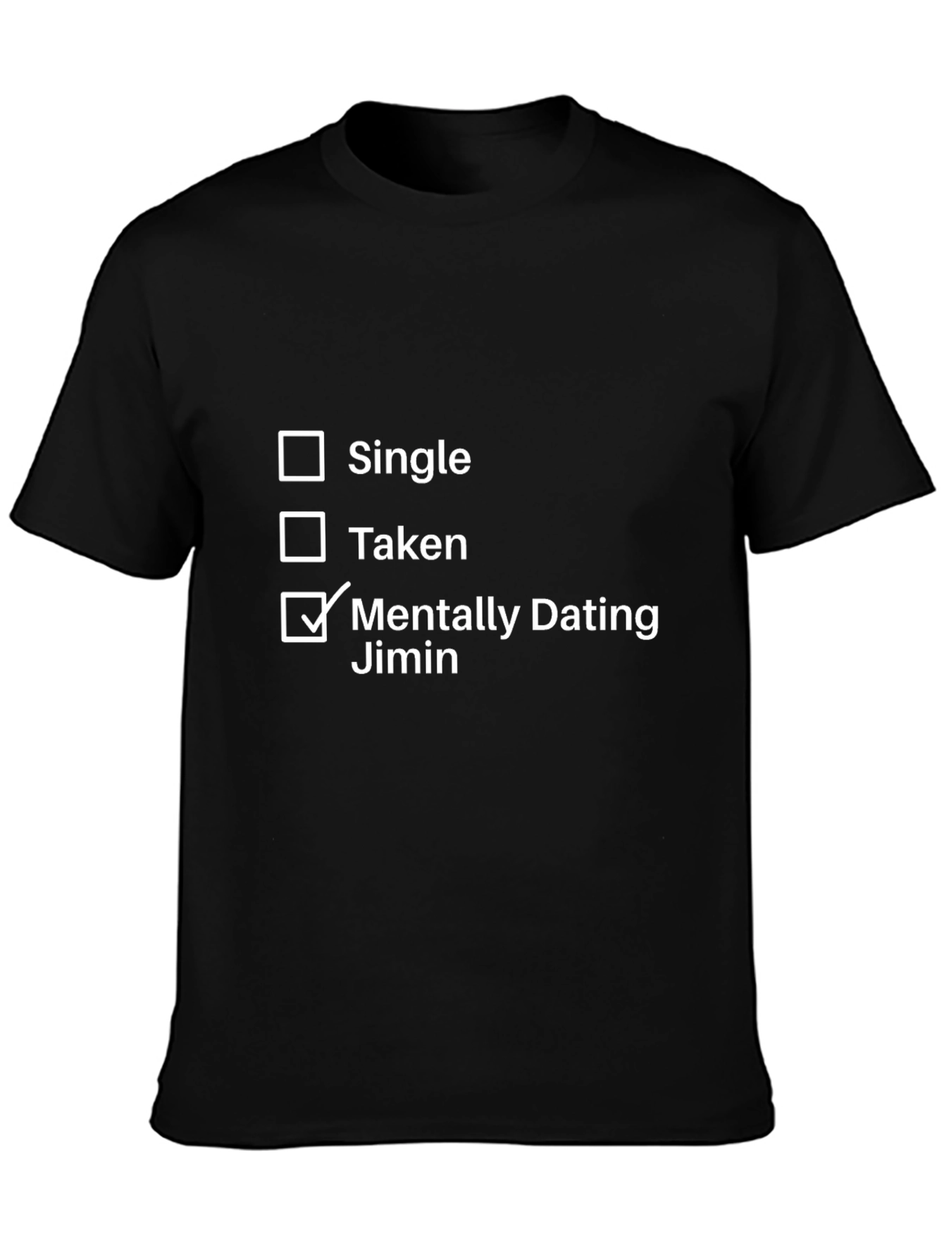 Mentally Dating Jimin Black Graphic Tee
