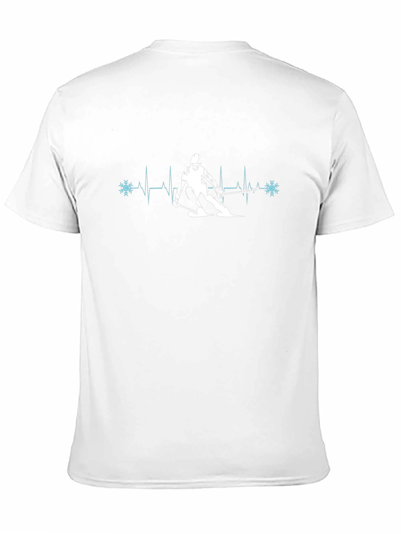 Skiing Heartbeat T-Shirt - Winter Sport Tee