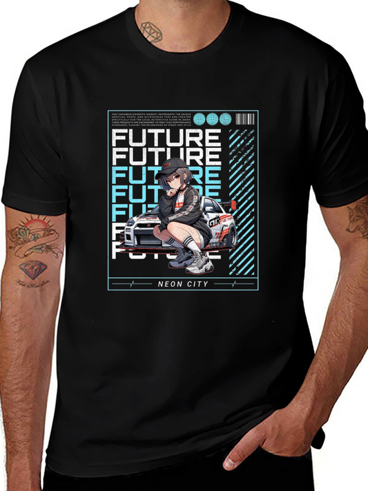 Neon City Future Anime T-Shirt