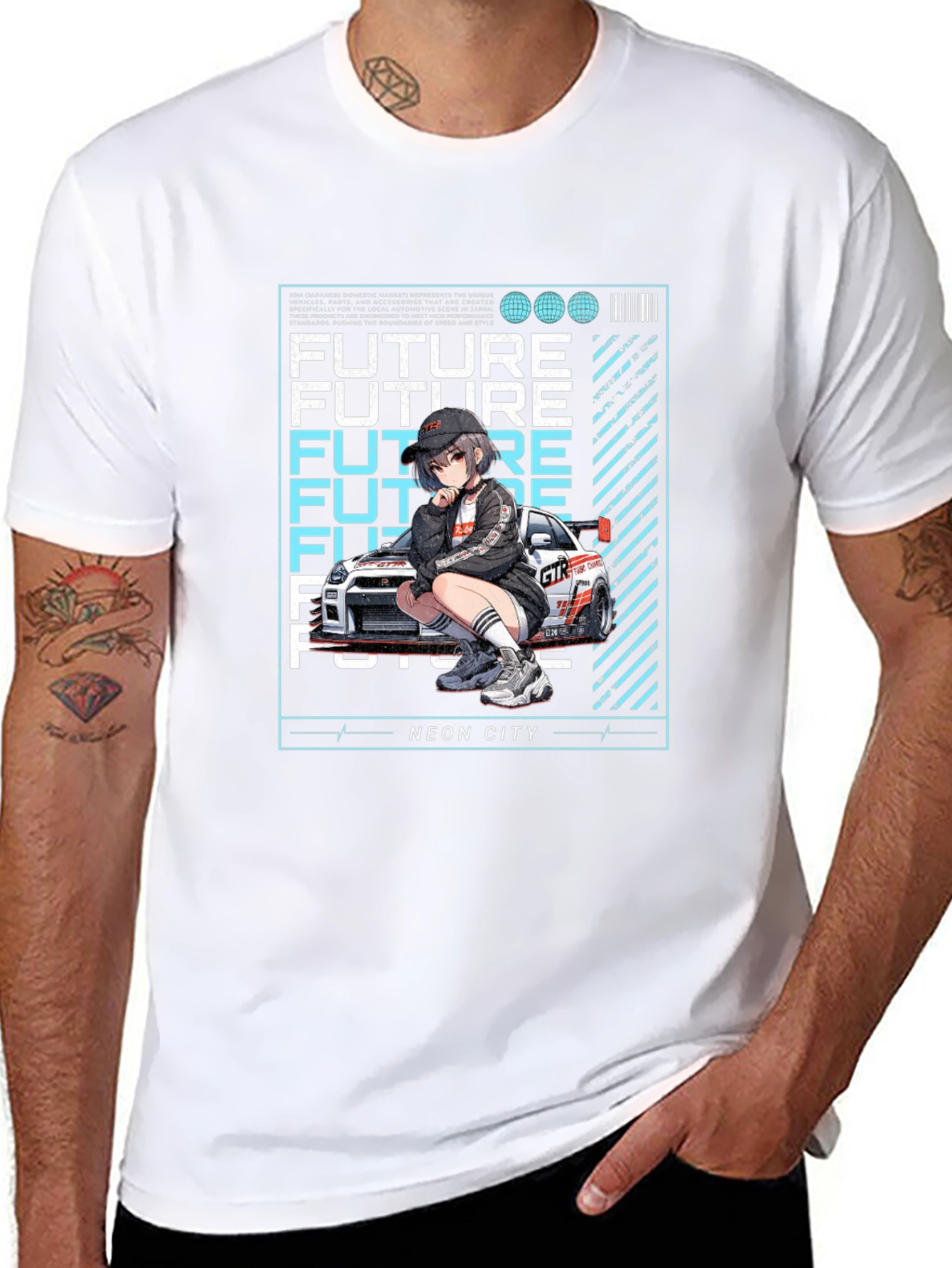 Neon City Future Anime T-Shirt