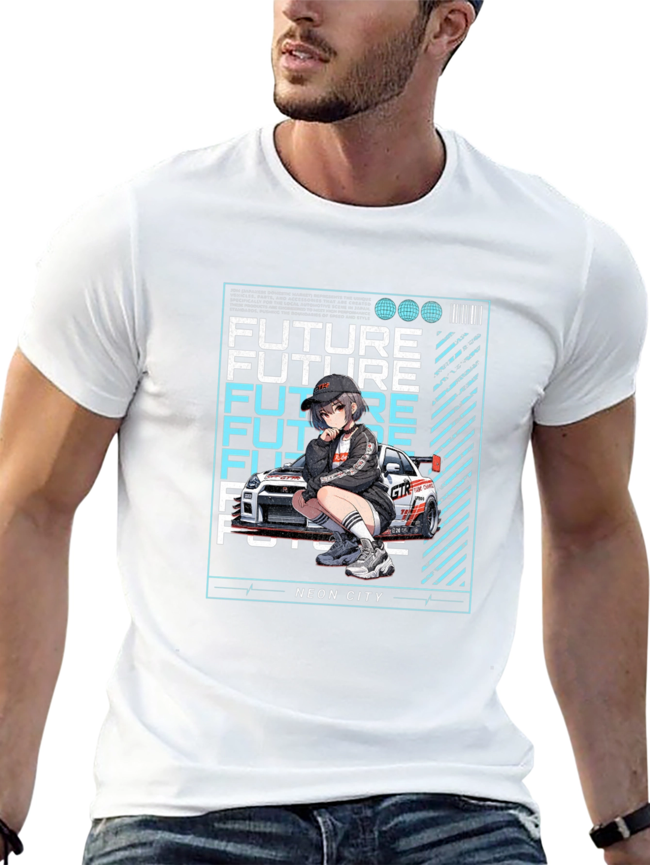 Neon City Future Anime T-Shirt
