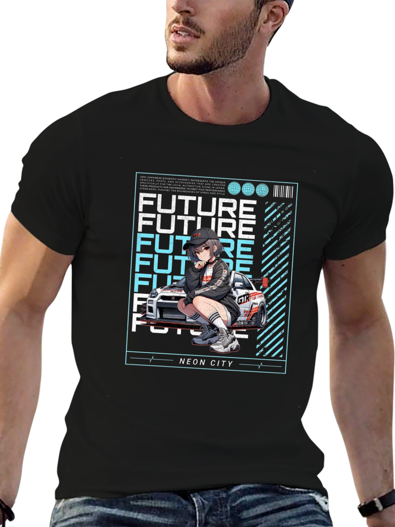 Neon City Future Anime T-Shirt