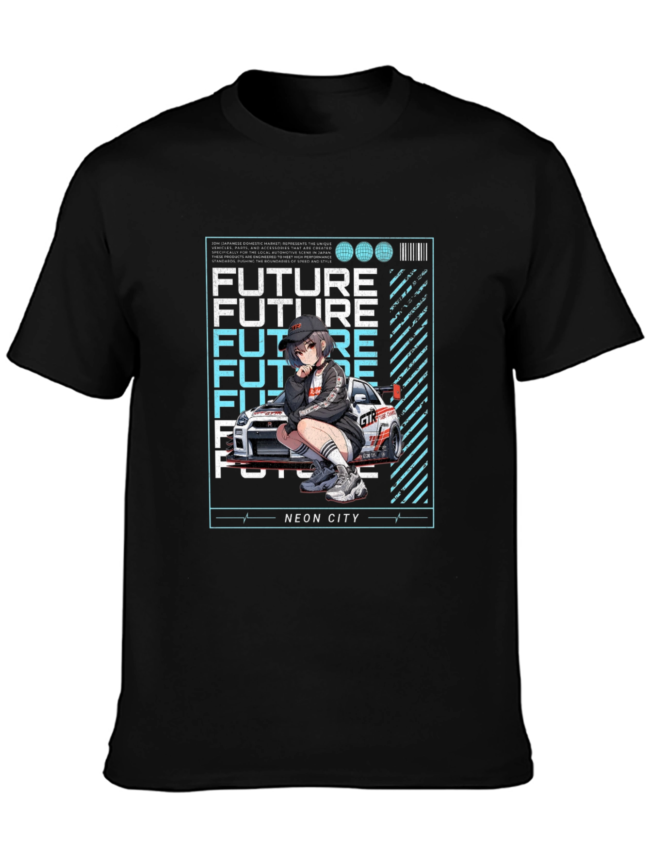 Neon City Future Anime T-Shirt