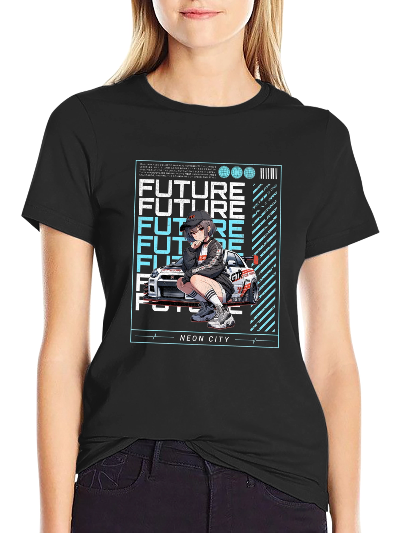 Neon City Future Anime T-Shirt