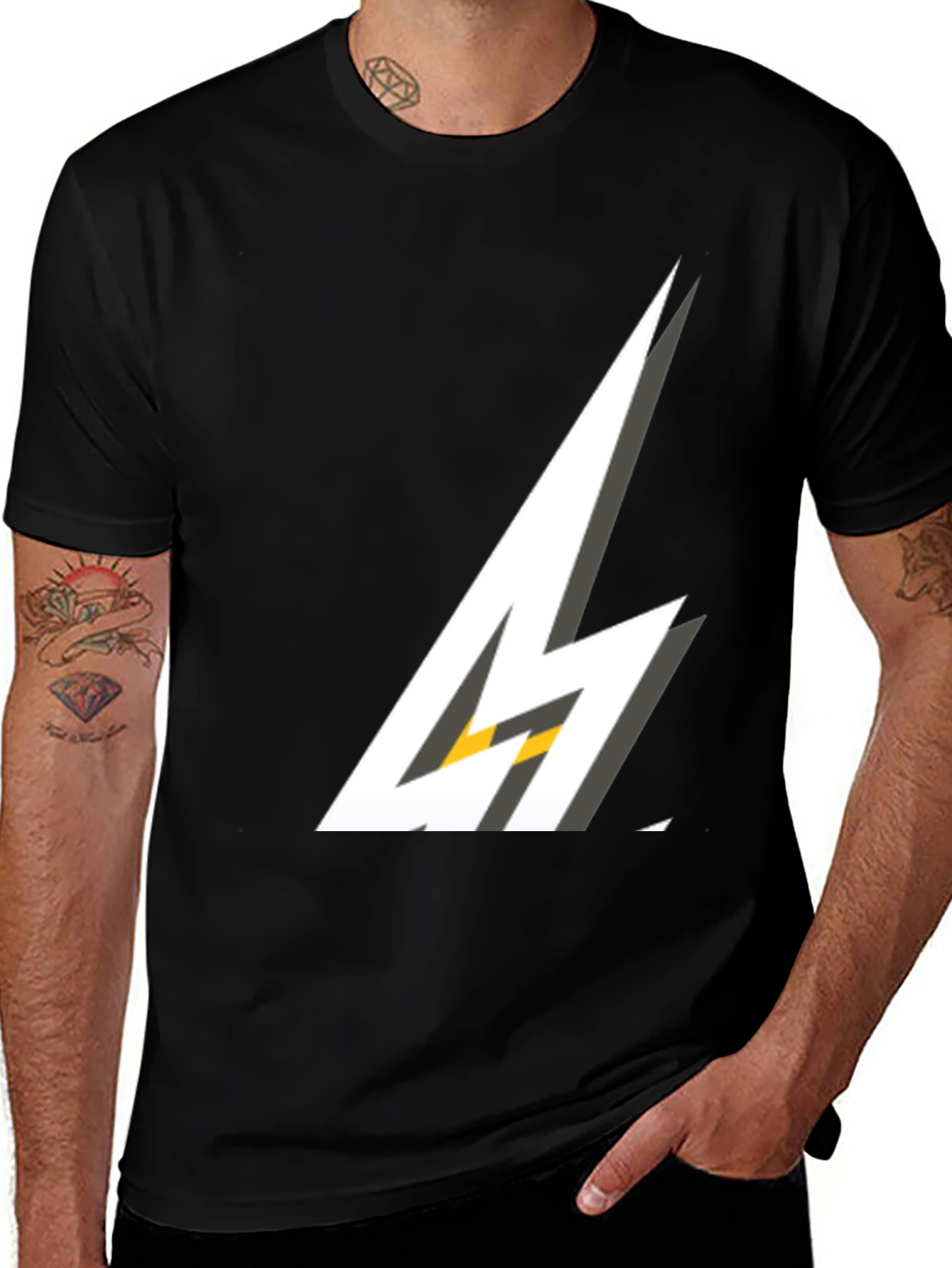 Lightning Bolt Graphic T-Shirt - Stylish Comfort