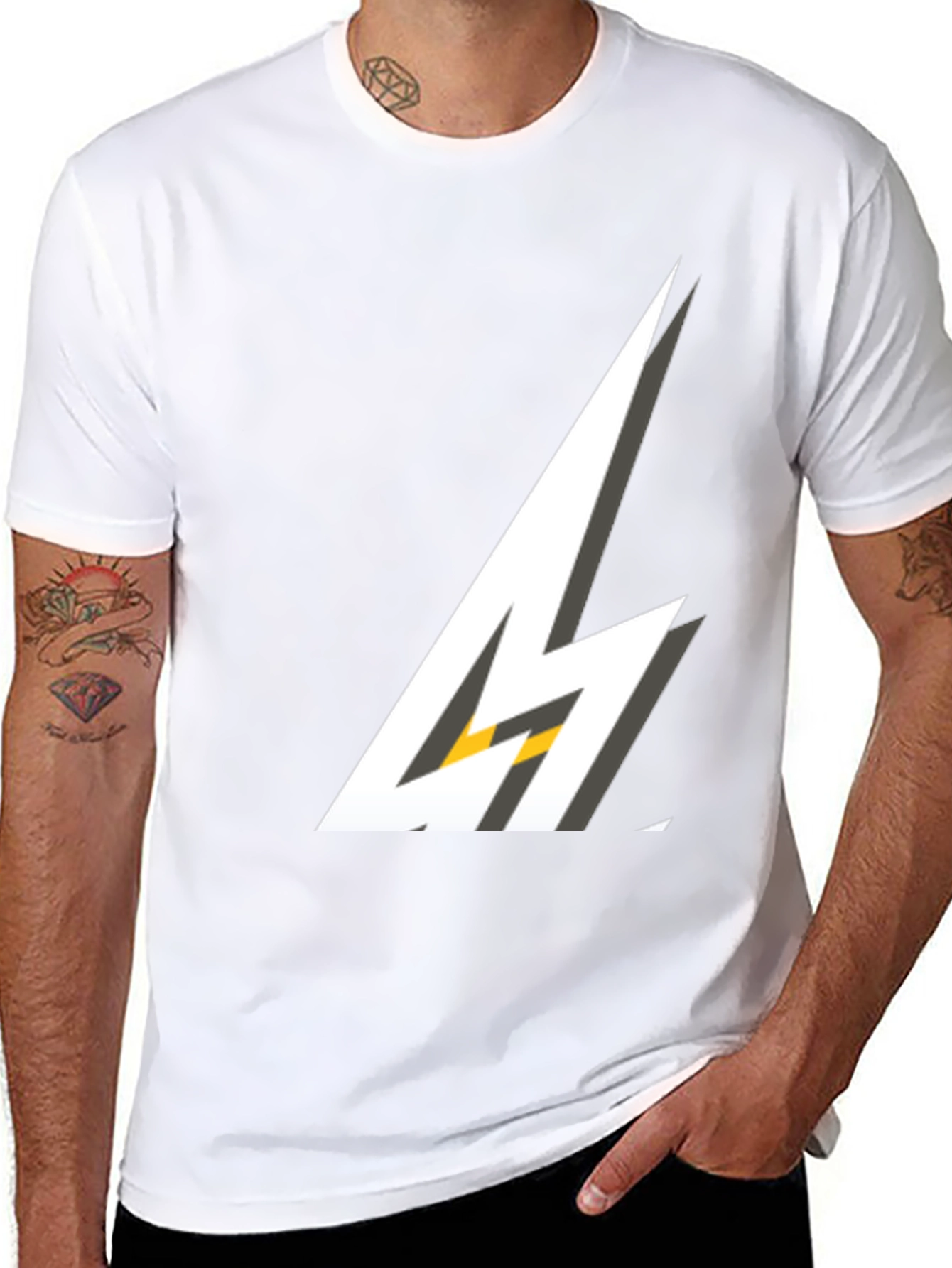 Lightning Bolt Graphic T-Shirt - Stylish Comfort