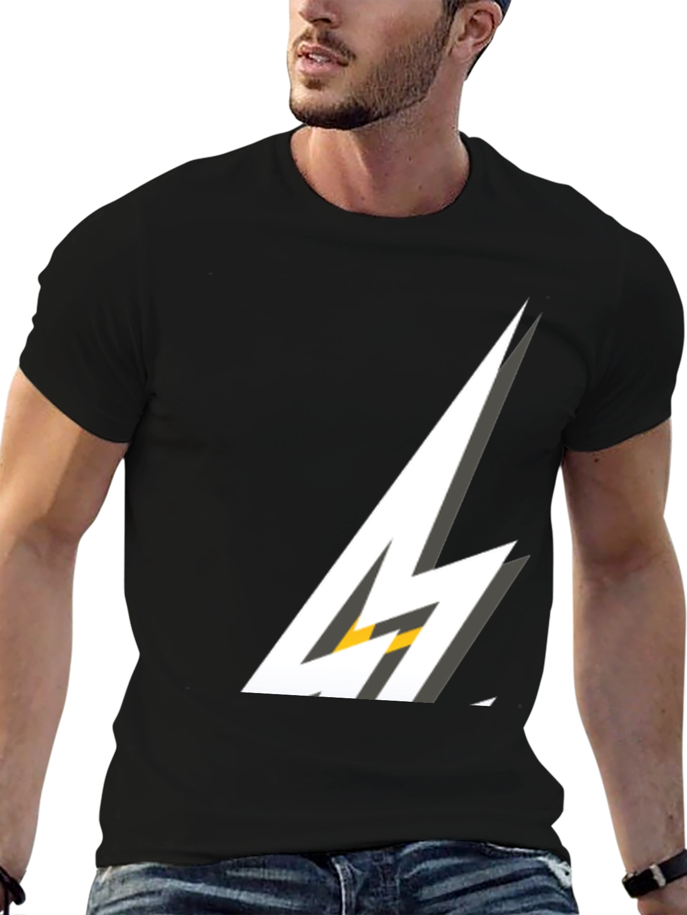 Lightning Bolt Graphic T-Shirt - Stylish Comfort