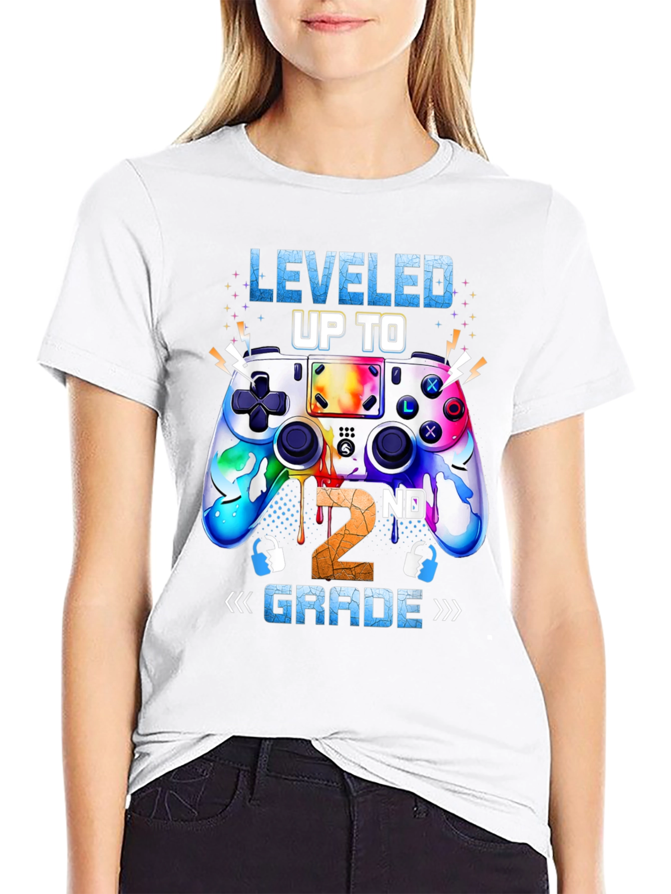 Leveled Up to 2nd Grade Gaming T-Shirt