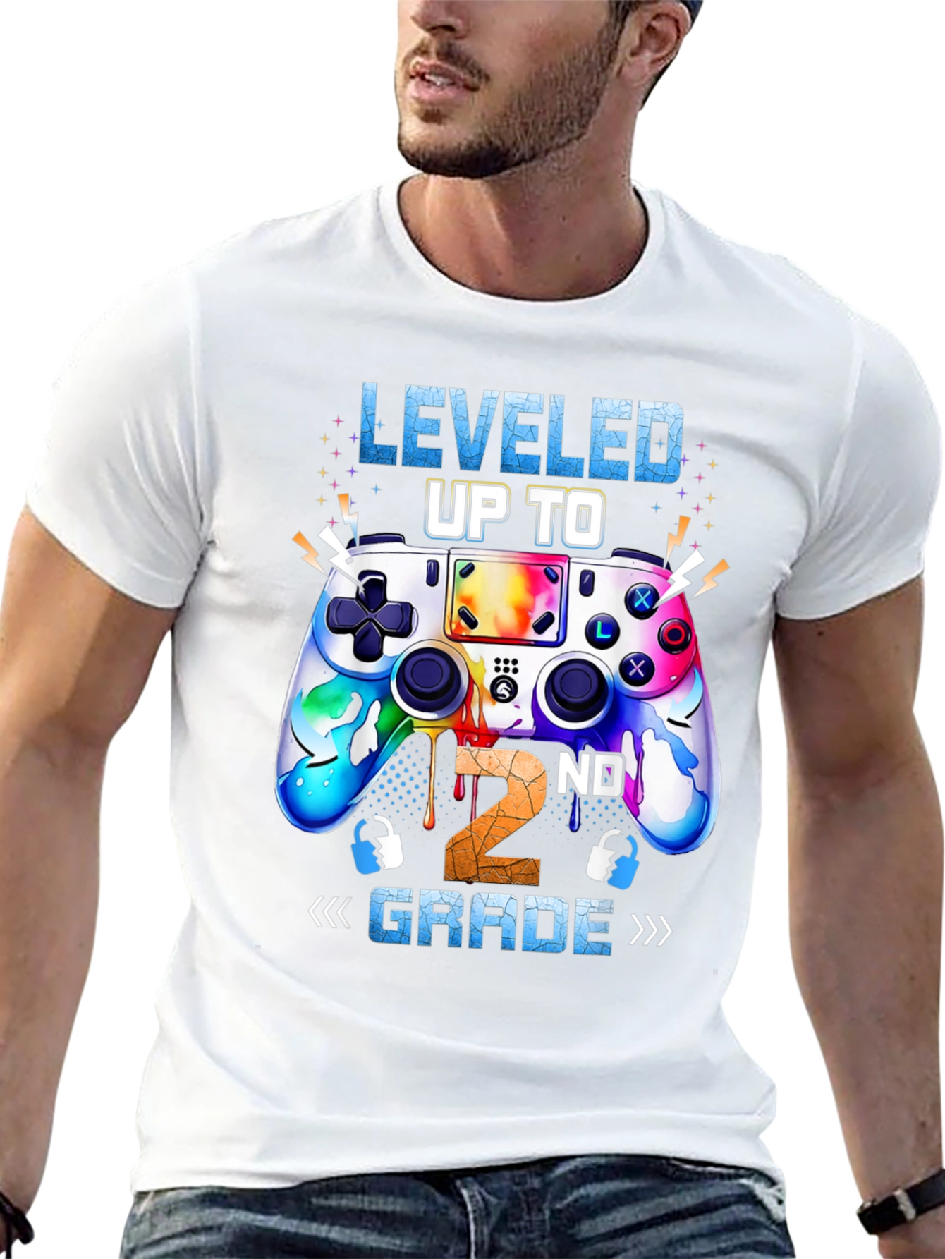 Leveled Up to 2nd Grade Gaming T-Shirt