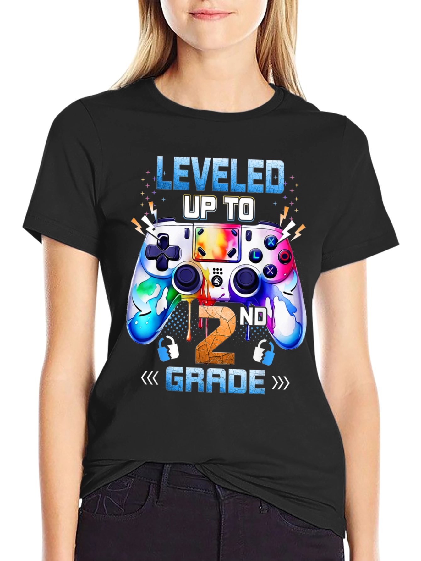 Leveled Up to 2nd Grade Gaming T-Shirt