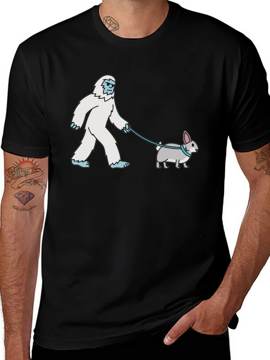 Yeti Walks Bunny T-Shirt - Unique Graphic Tee