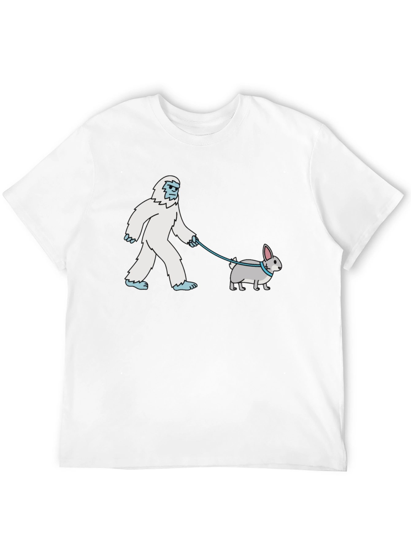 Yeti Walks Bunny T-Shirt - Unique Graphic Tee