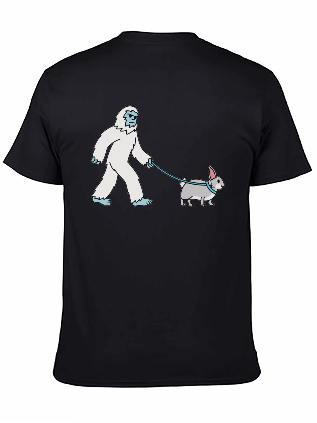 Yeti Walks Bunny T-Shirt - Unique Graphic Tee