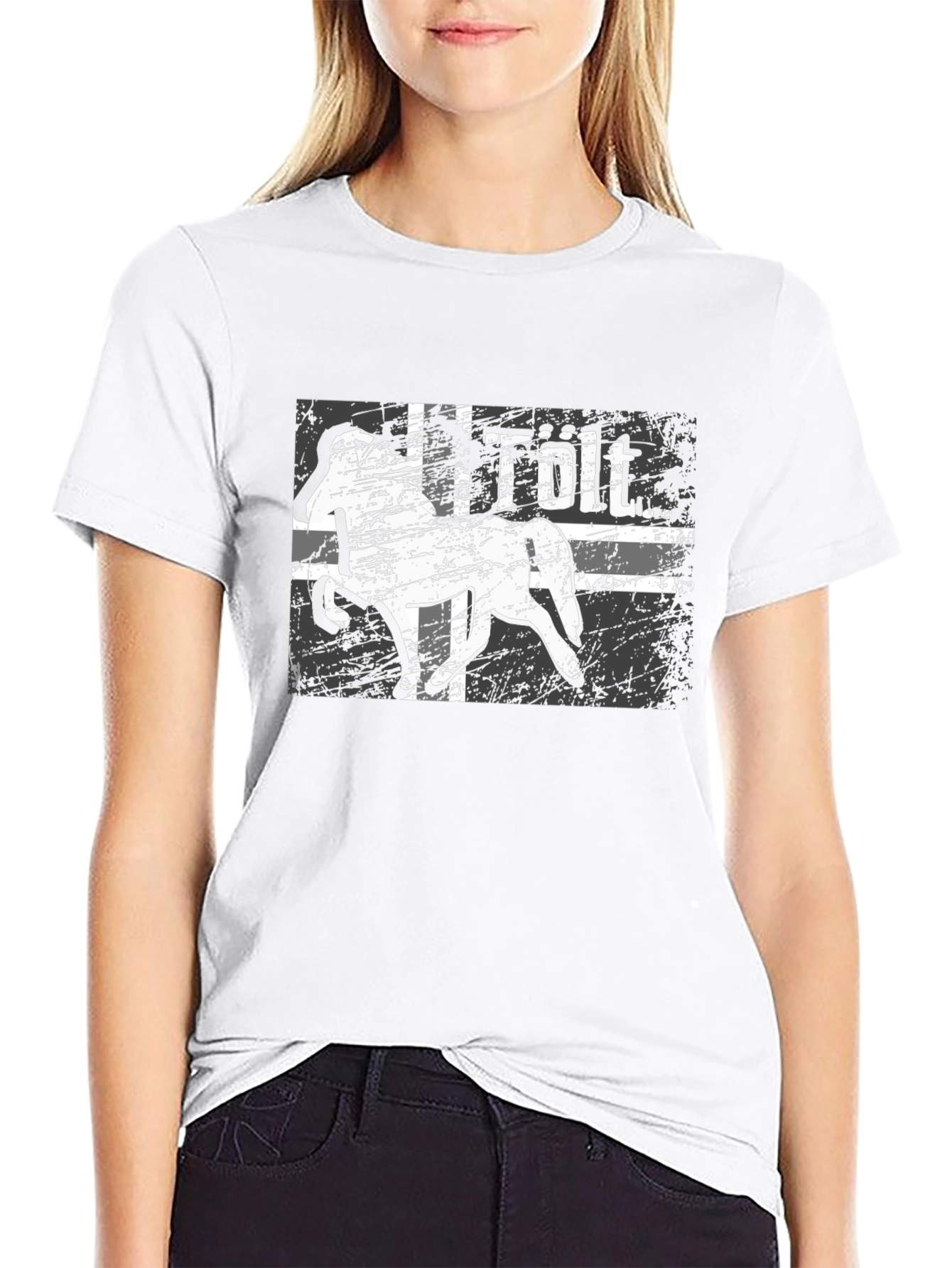 Tölt Icelandic Horse T-Shirt - Distressed Design