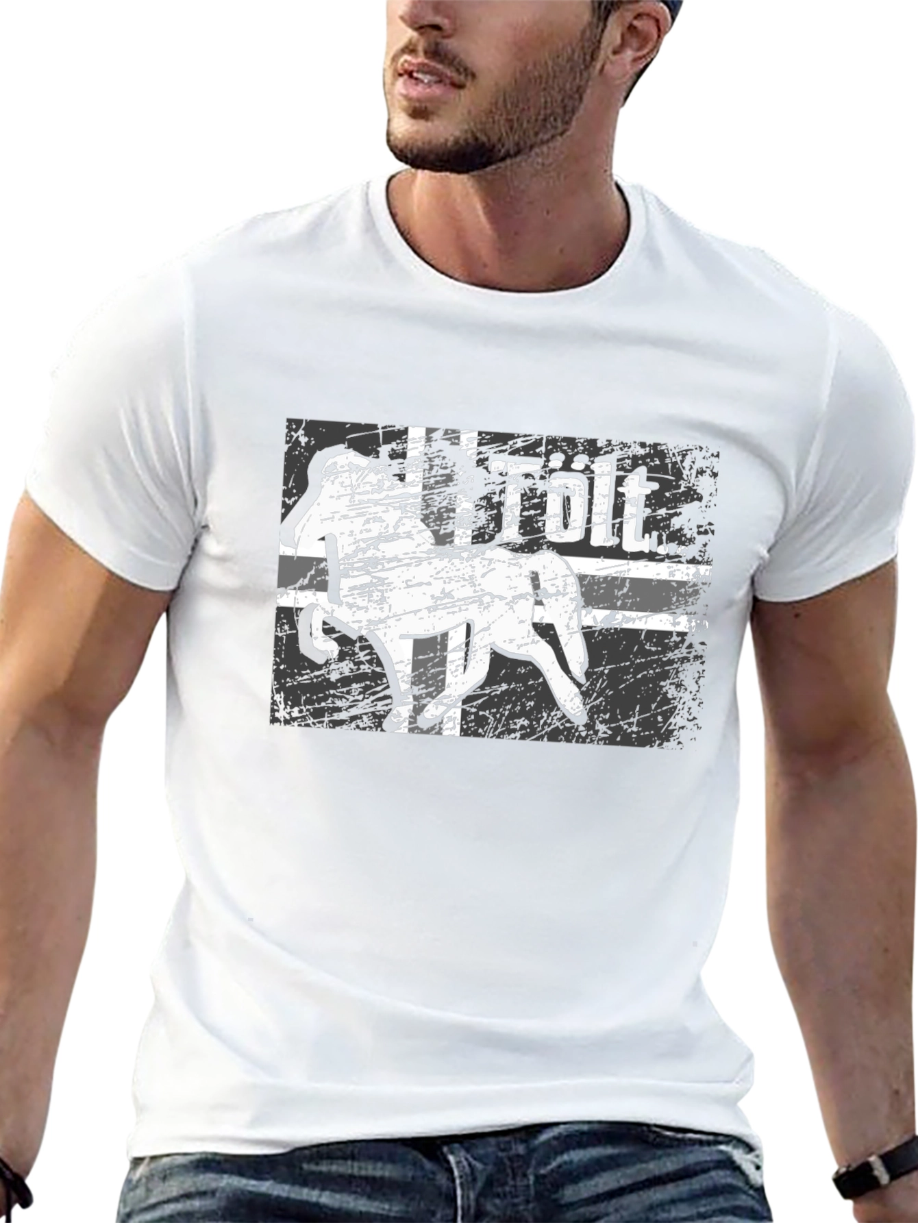 Tölt Icelandic Horse T-Shirt - Distressed Design