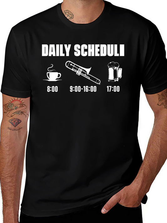 Daily Schedule Trombone Player Funny T-Shirt