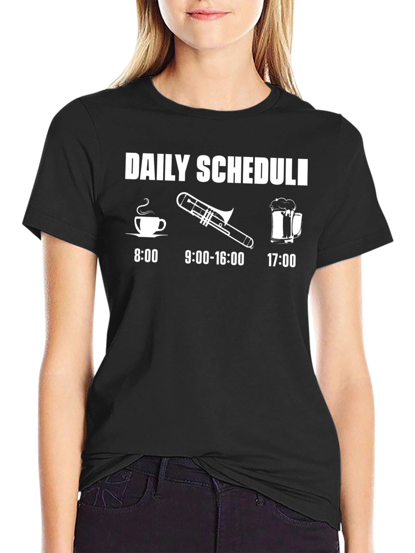 Daily Schedule Trombone Player Funny T-Shirt