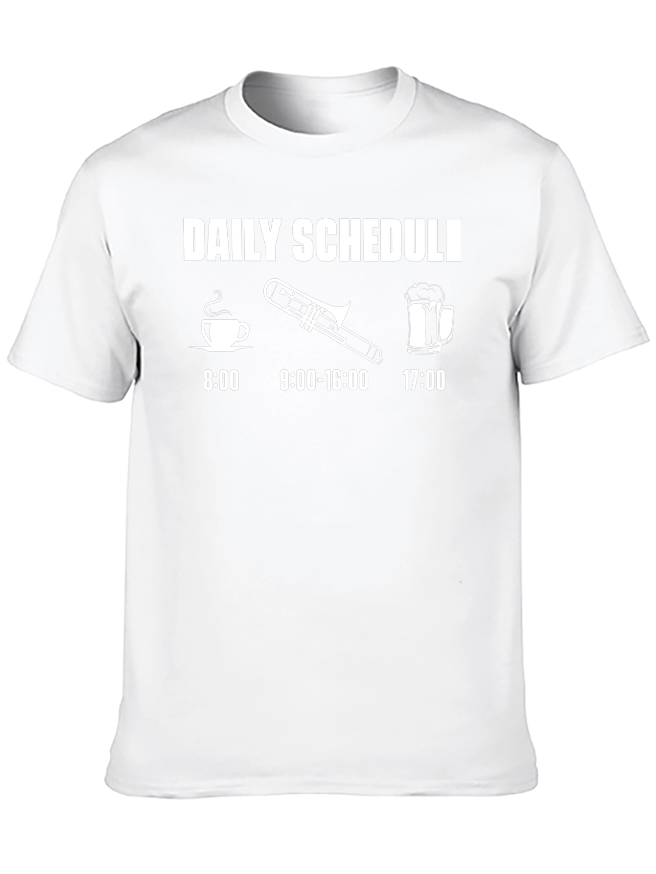 Daily Schedule Trombone Player Funny T-Shirt
