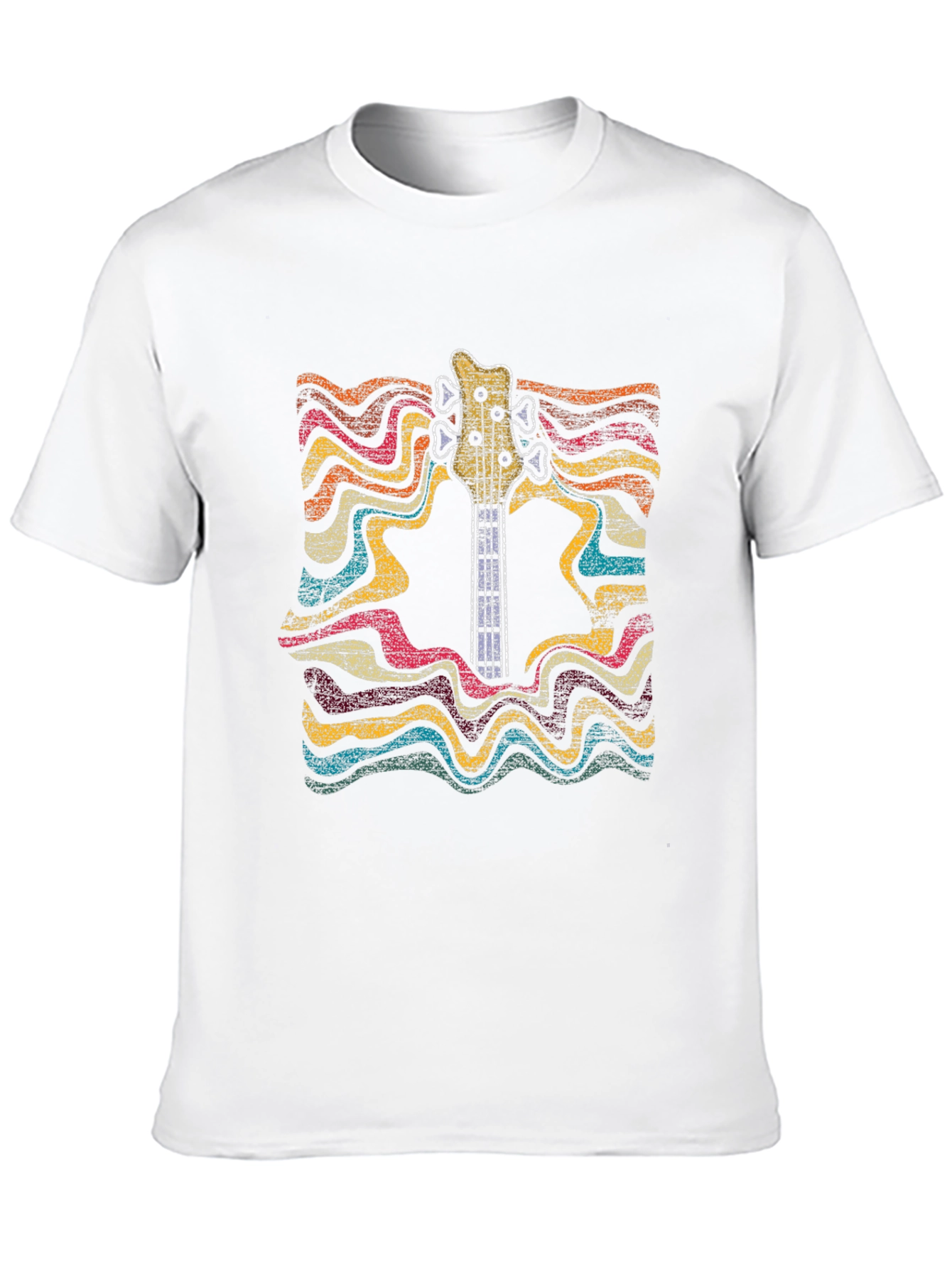 Retro Guitar Graphic Tee - Music Lover T-Shirt
