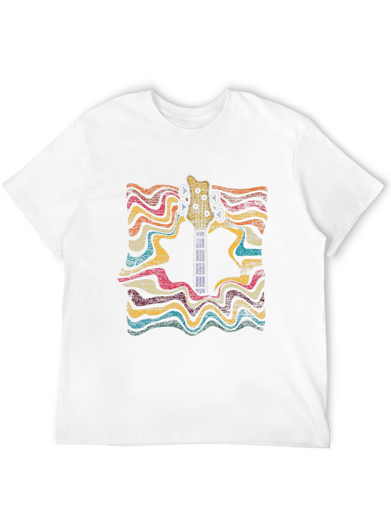 Retro Guitar Graphic Tee - Music Lover T-Shirt