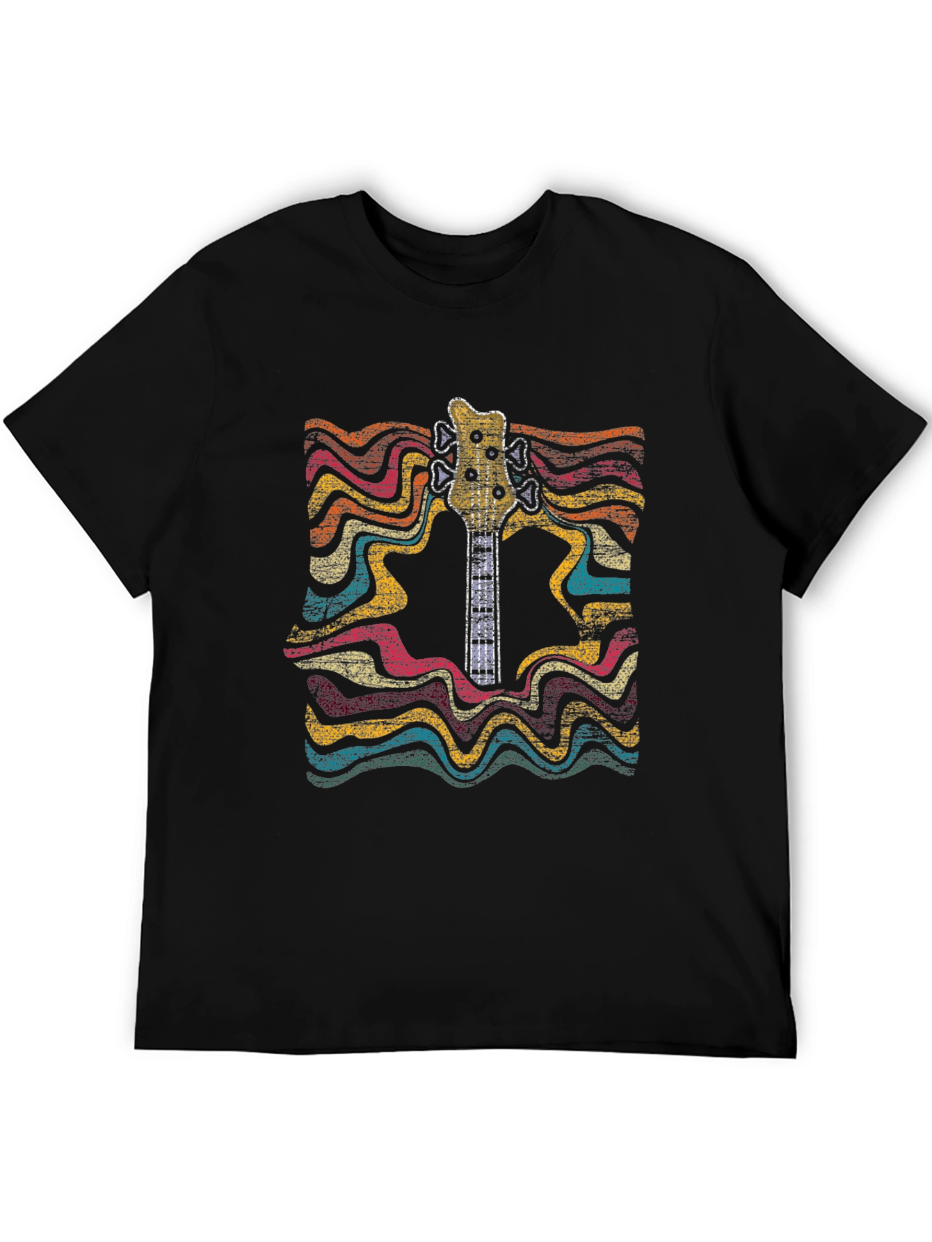 Retro Guitar Graphic Tee - Music Lover T-Shirt