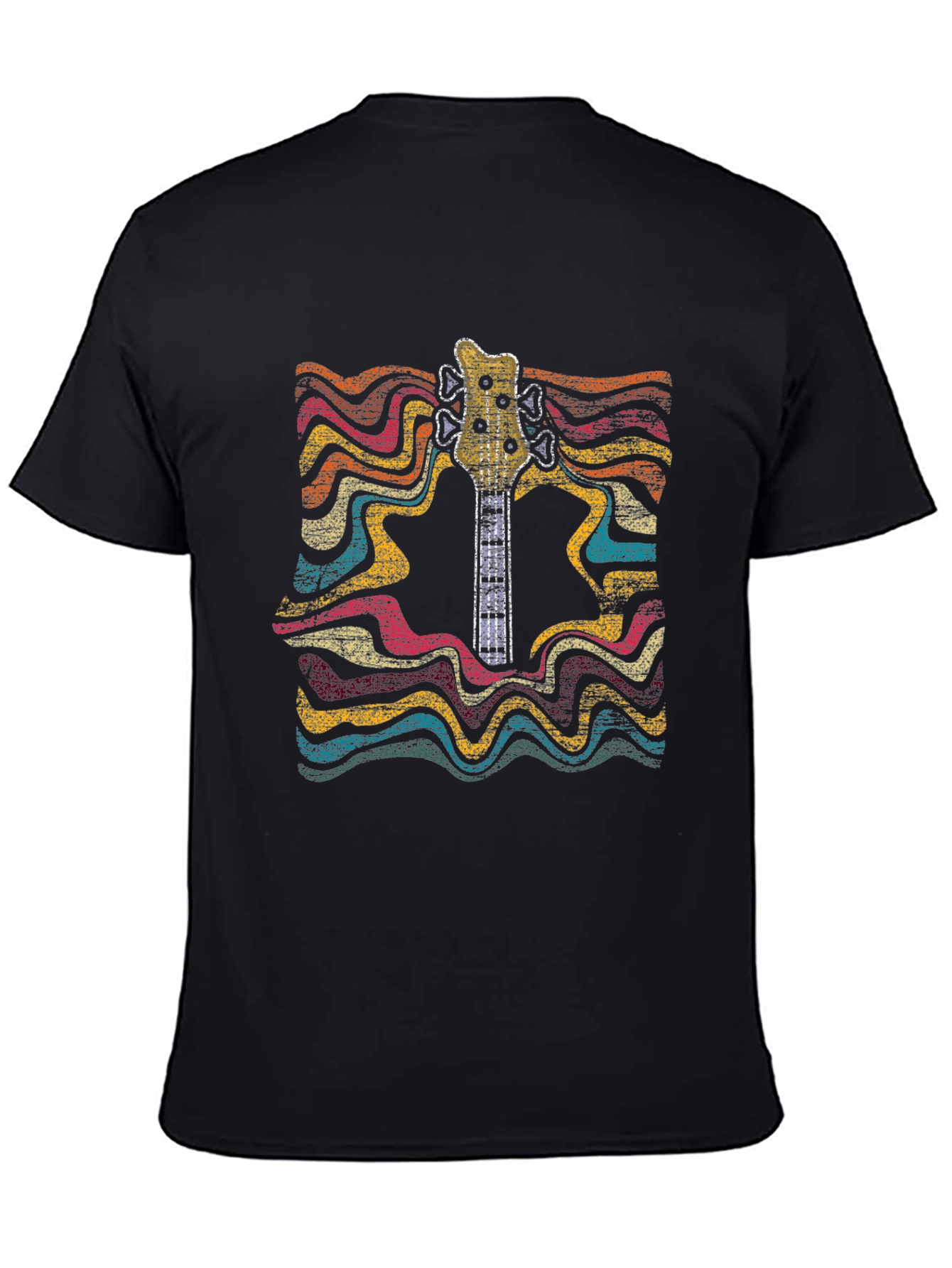 Retro Guitar Graphic Tee - Music Lover T-Shirt