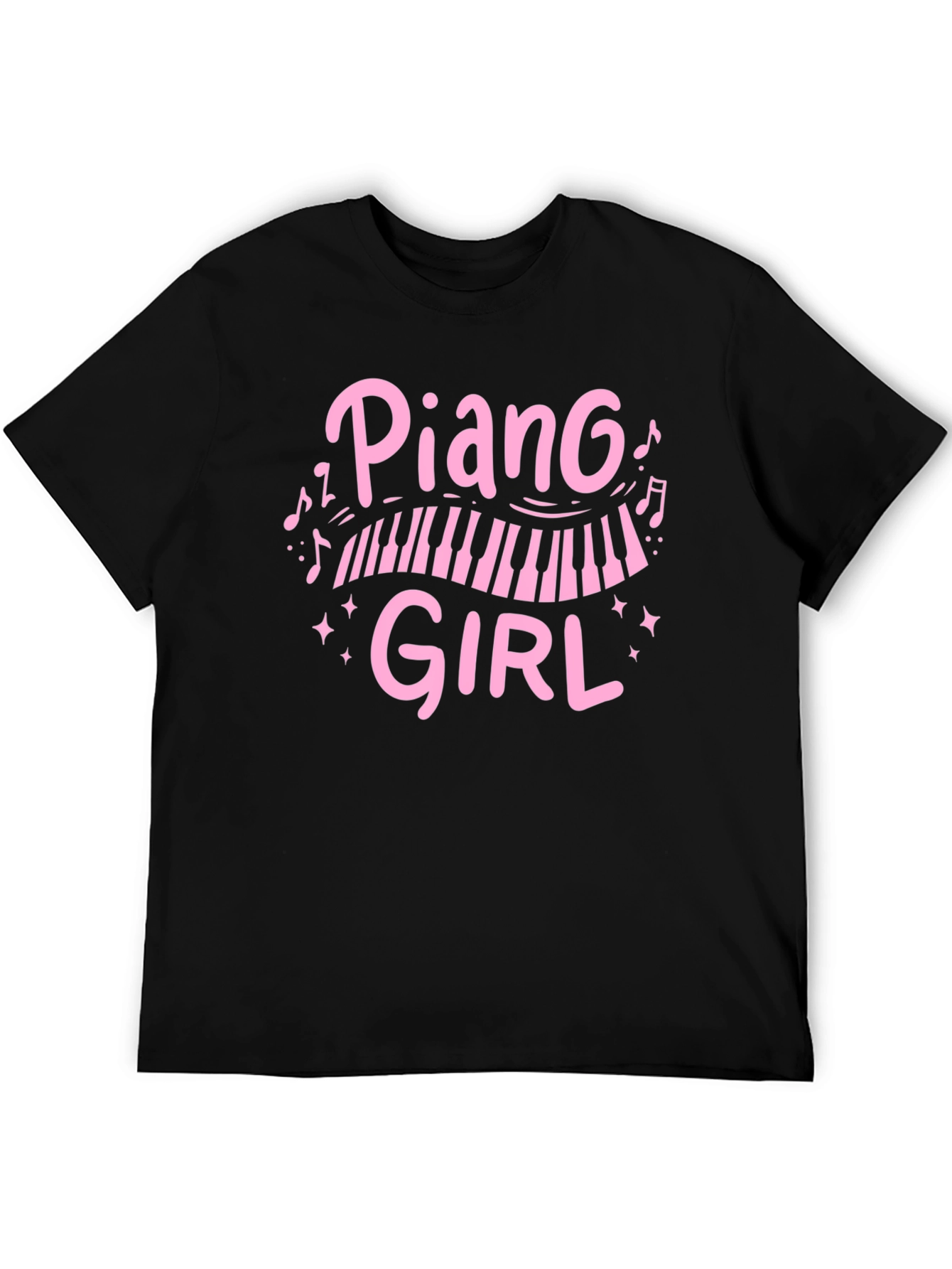 Piano Girl T-Shirt - Black
