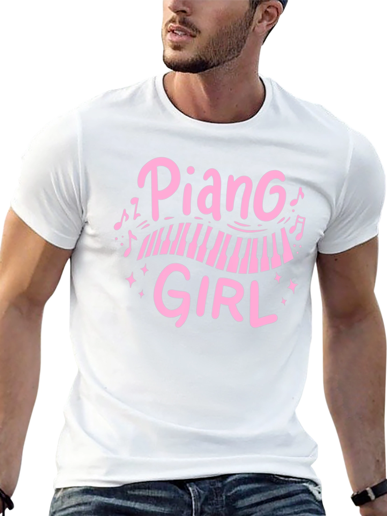 Piano Girl T-Shirt - Black