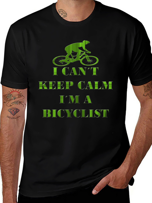 Funny Bicyclist T-Shirt - I Cant Keep Calm Cycling Tee