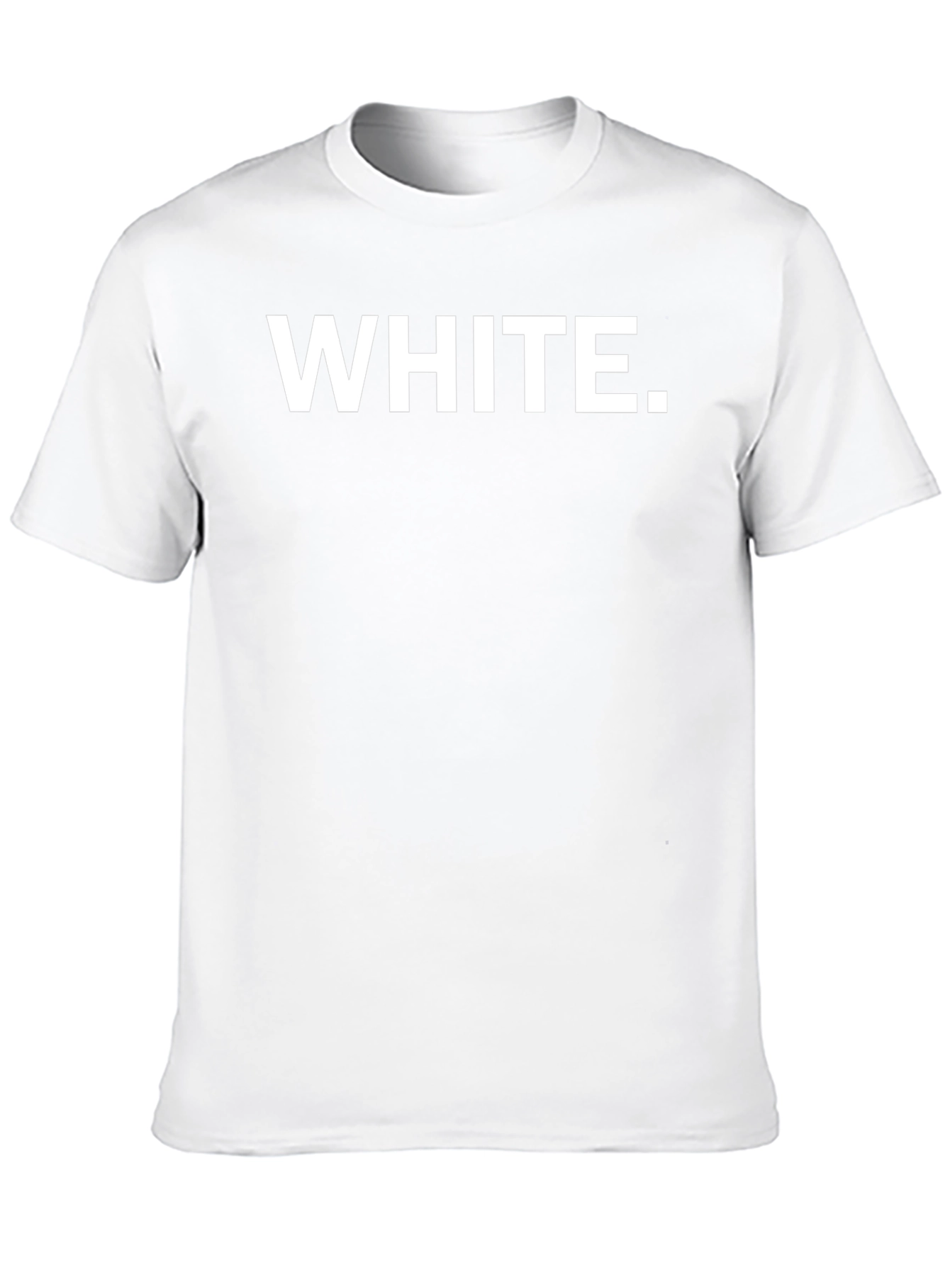Bold White Text Black T-Shirt