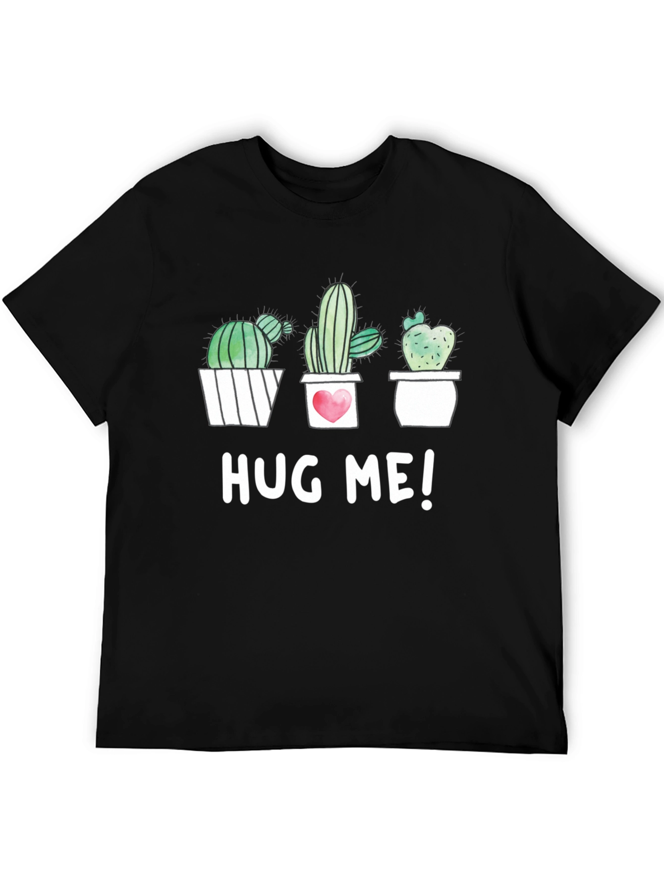 Cactus Hug Me! Graphic Tee - Unisex Cotton T-Shirt