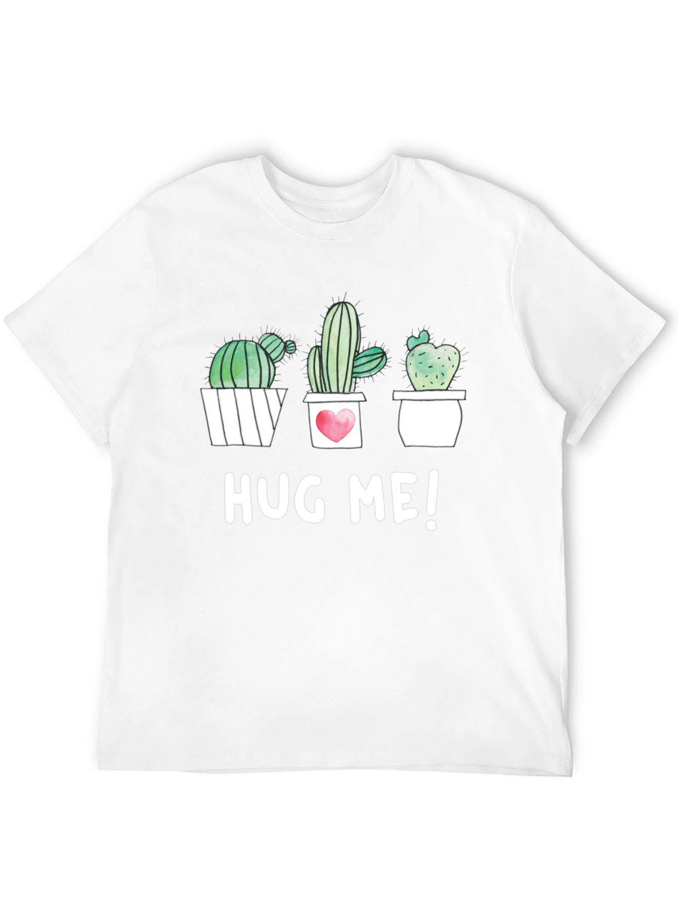 Cactus Hug Me! Graphic Tee - Unisex Cotton T-Shirt
