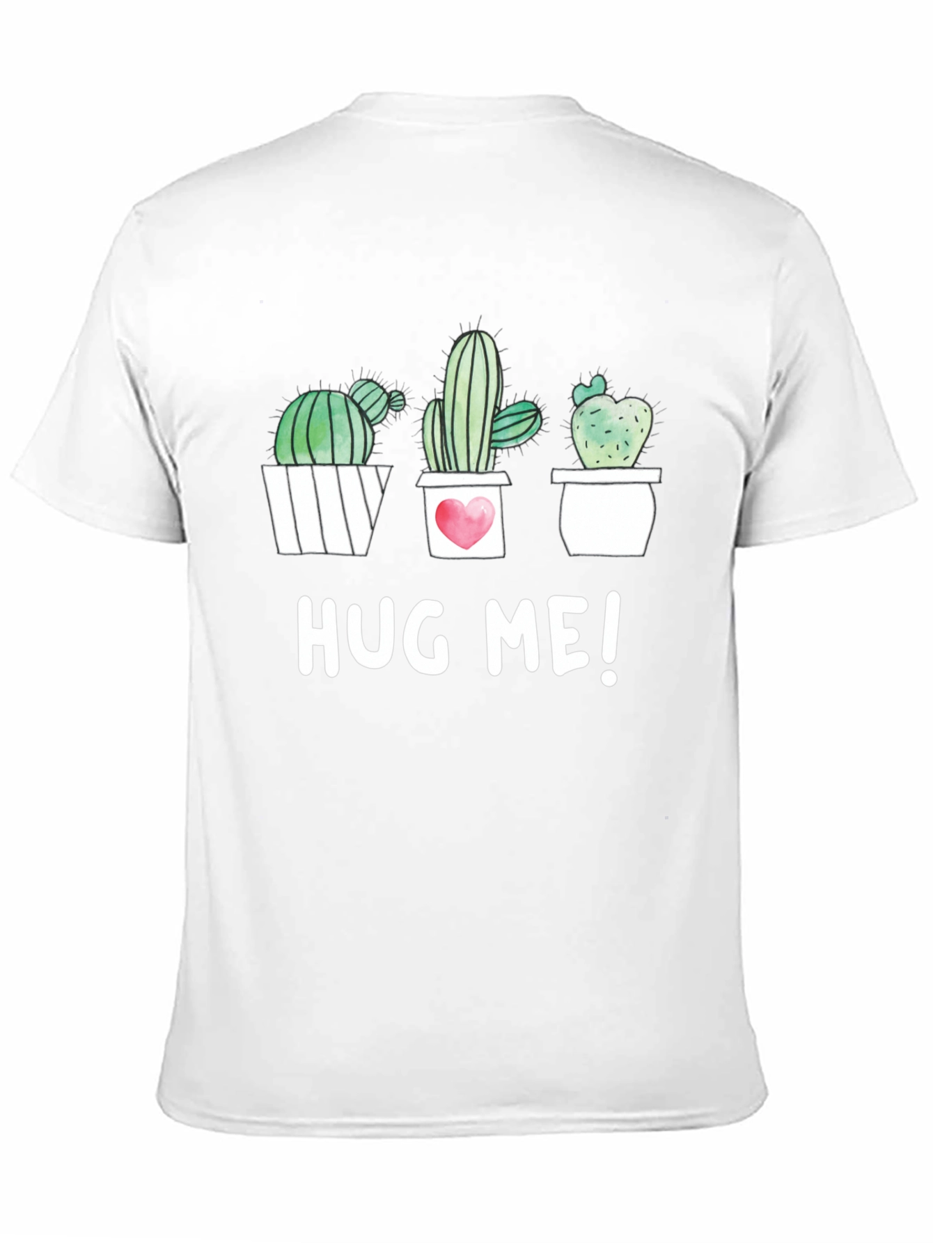 Cactus Hug Me! Graphic Tee - Unisex Cotton T-Shirt