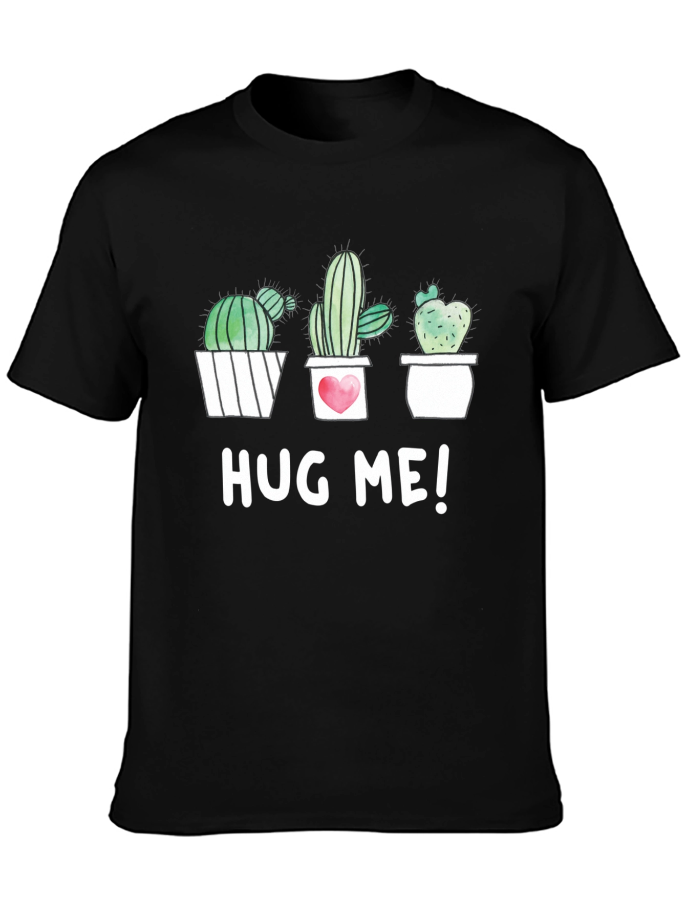Cactus Hug Me! Graphic Tee - Unisex Cotton T-Shirt