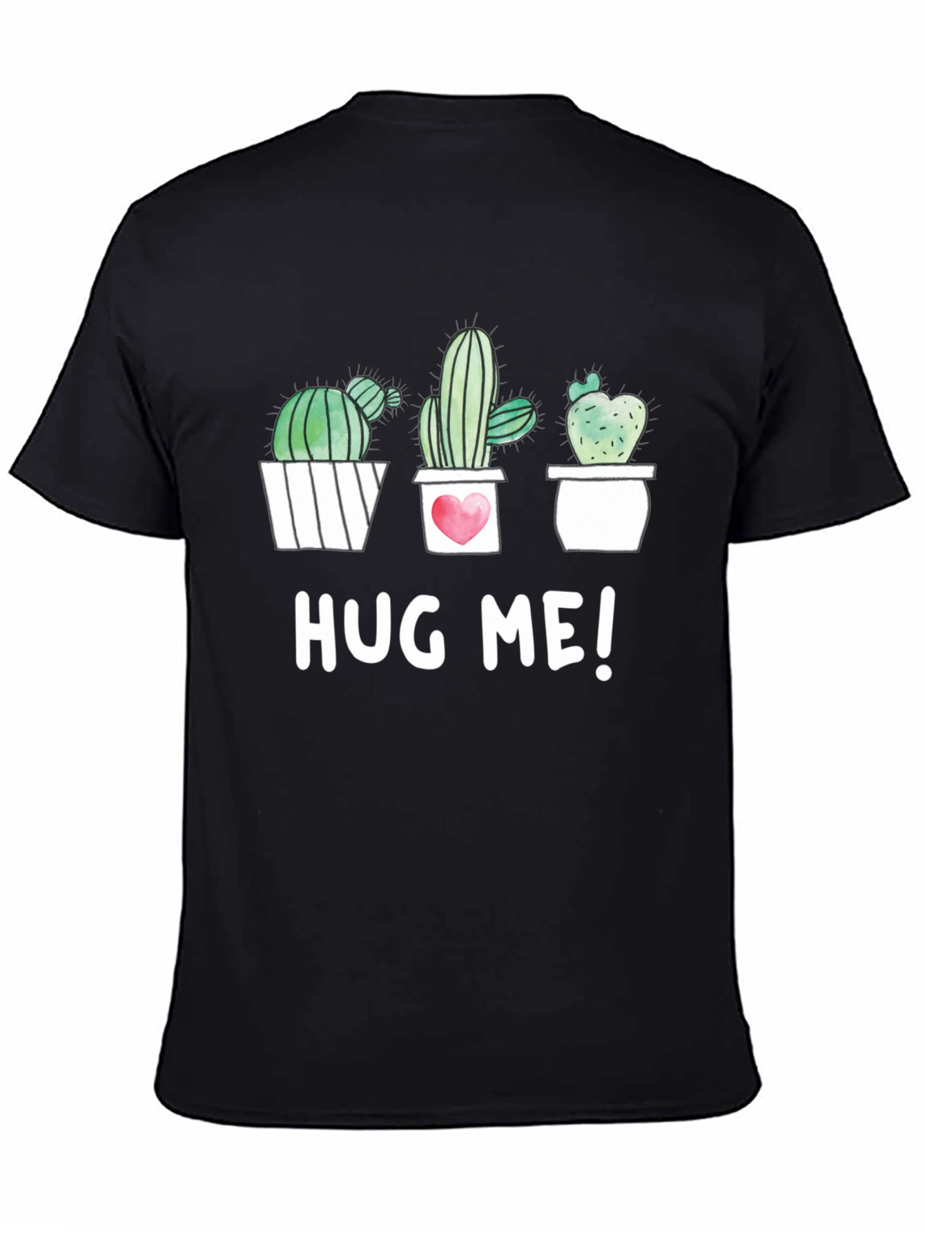 Cactus Hug Me! Graphic Tee - Unisex Cotton T-Shirt