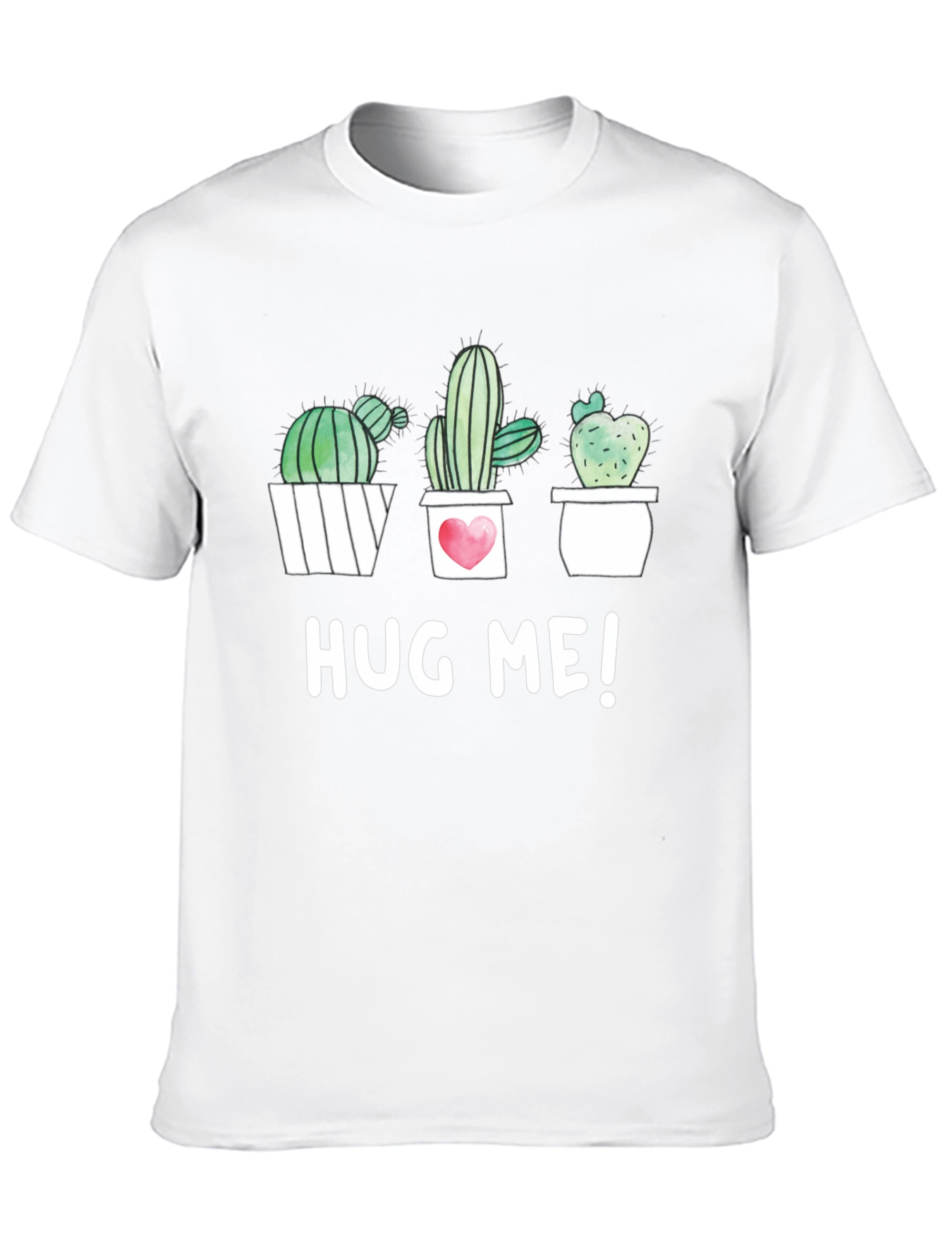 Cactus Hug Me! Graphic Tee - Unisex Cotton T-Shirt