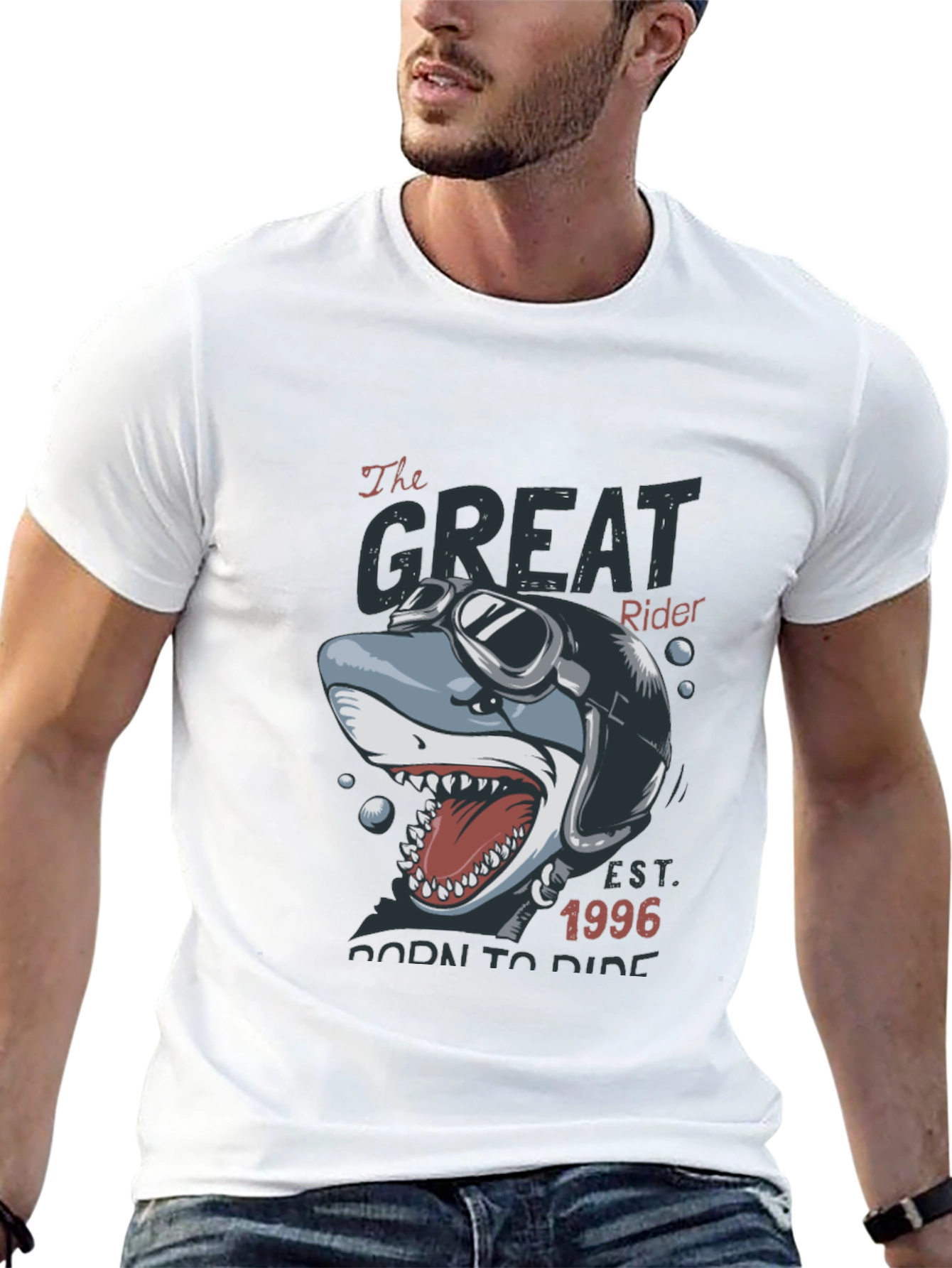 The Great Rider Shark Graphic T-Shirt