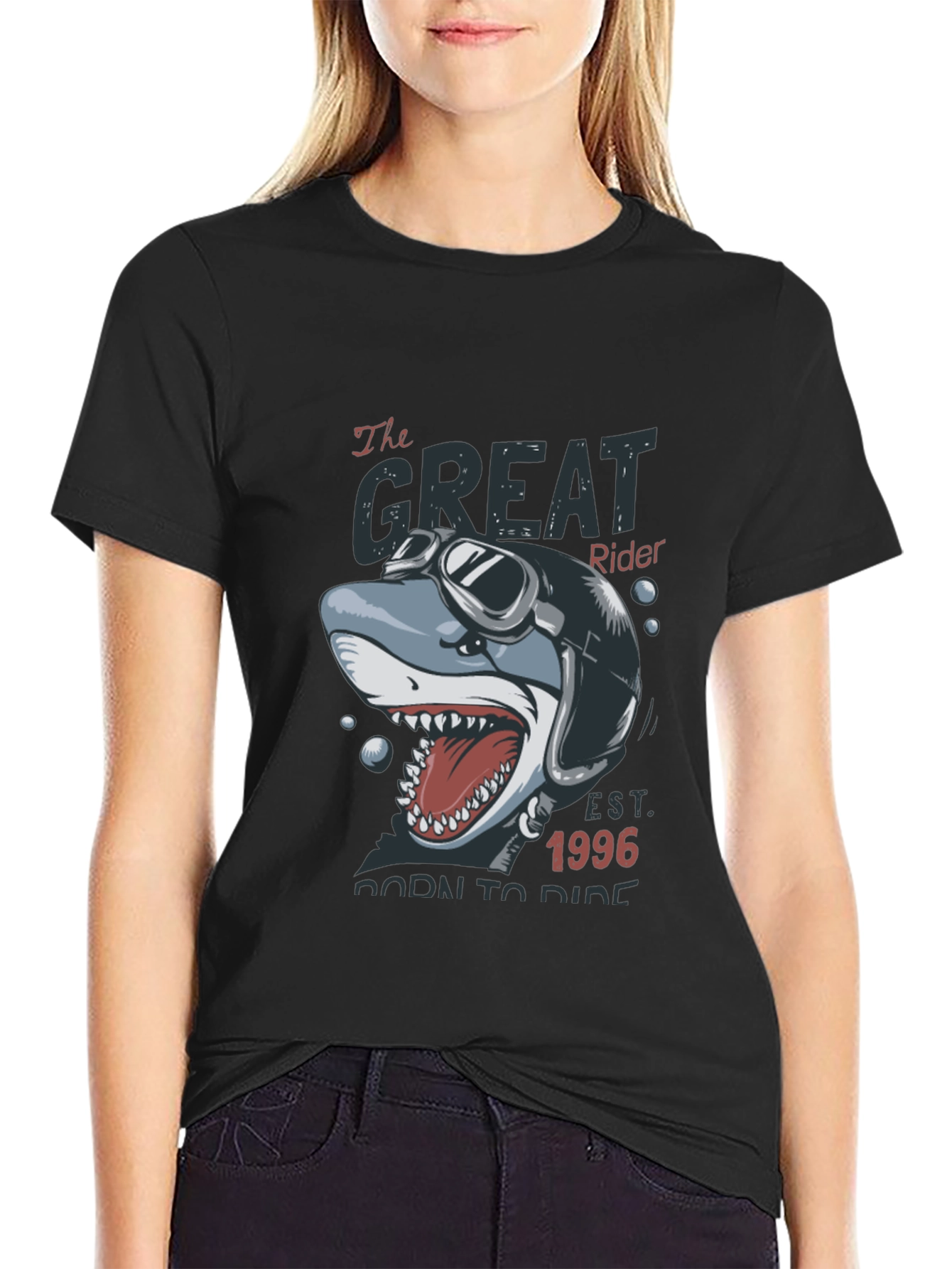 The Great Rider Shark Graphic T-Shirt