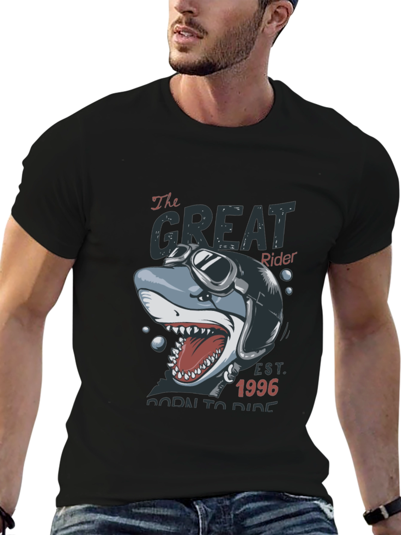 The Great Rider Shark Graphic T-Shirt