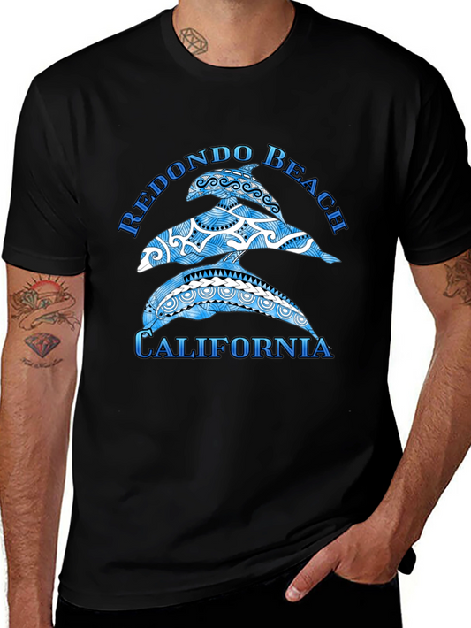 Redondo Beach California Dolphin Graphic Tee