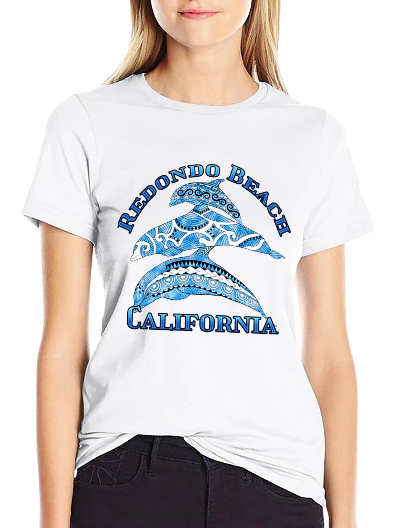 Redondo Beach California Dolphin Graphic Tee