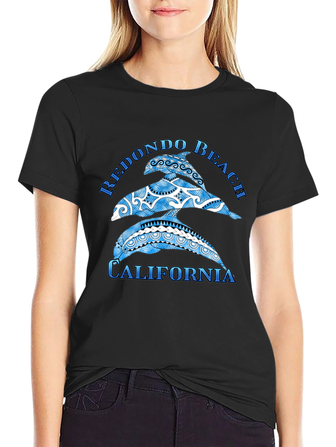 Redondo Beach California Dolphin Graphic Tee