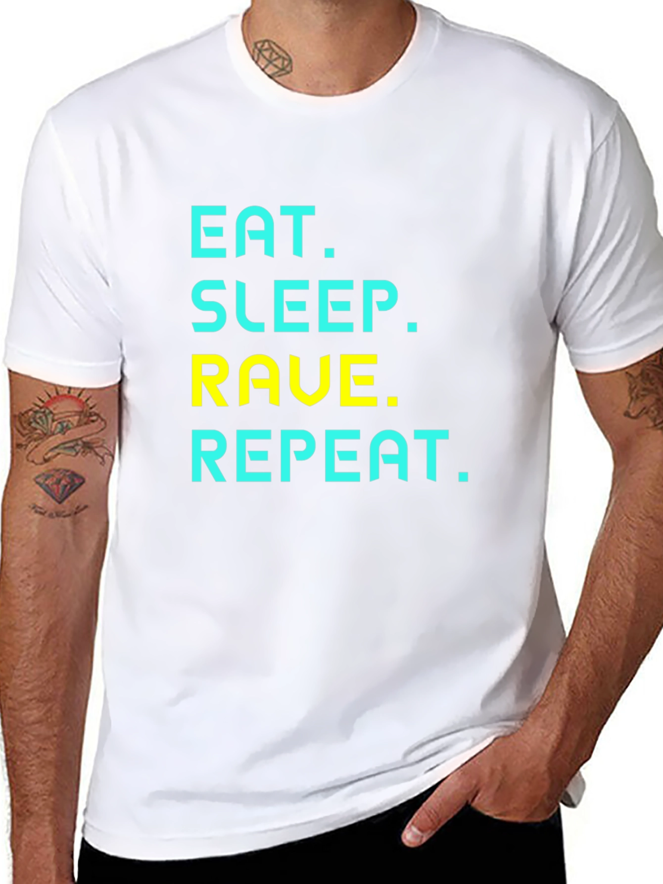 Eat Sleep Rave Repeat Graphic Tee