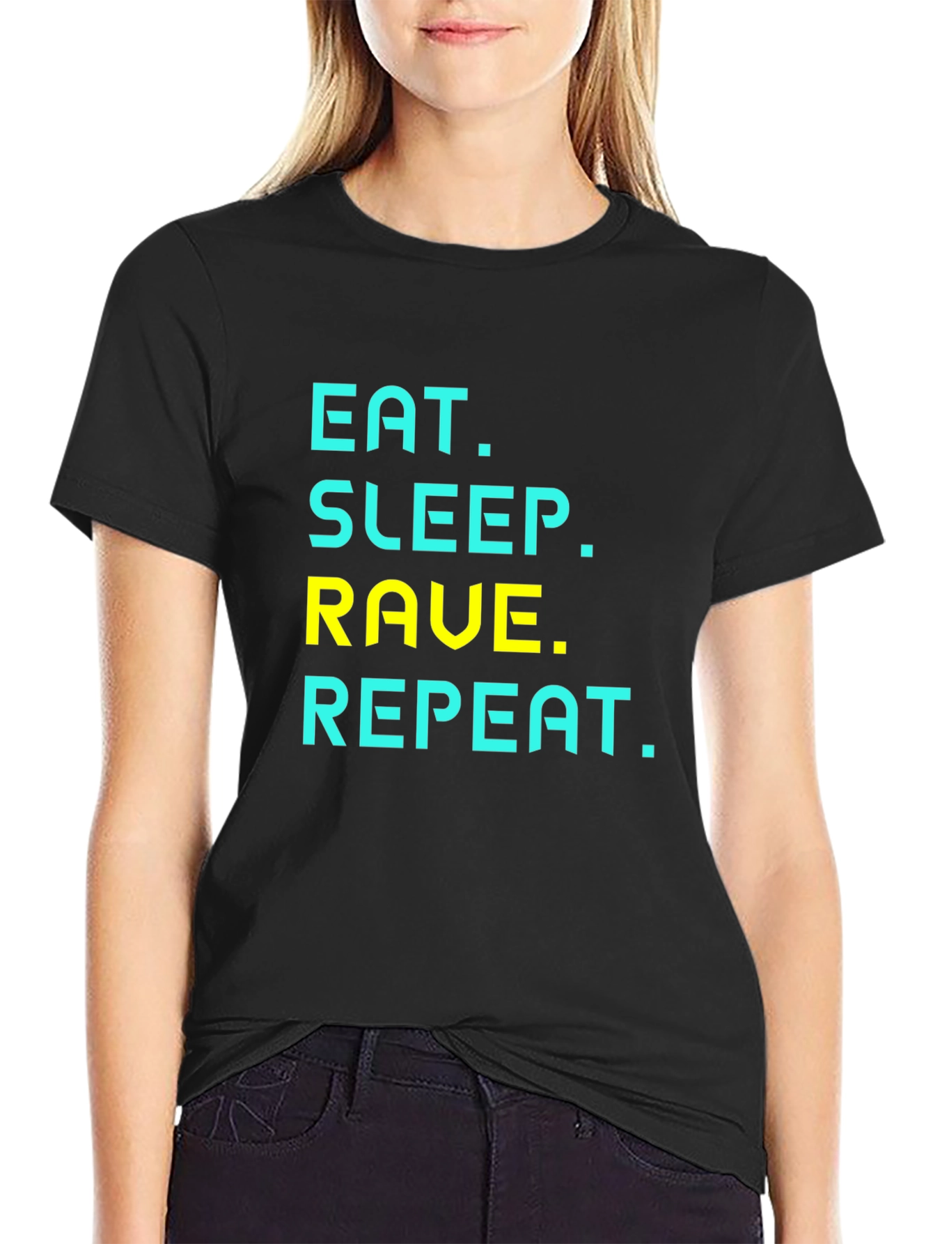 Eat Sleep Rave Repeat Graphic Tee