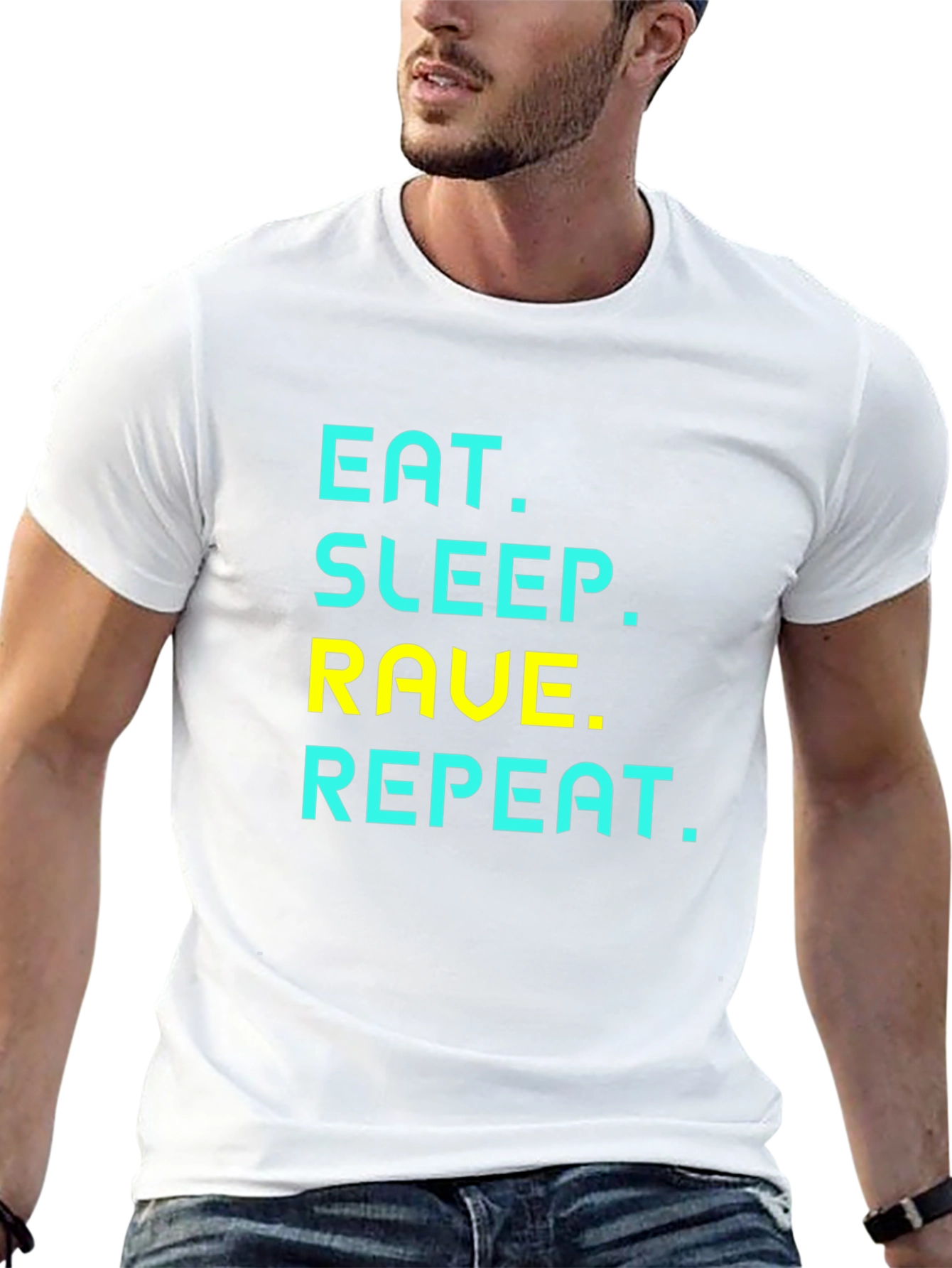 Eat Sleep Rave Repeat Graphic Tee