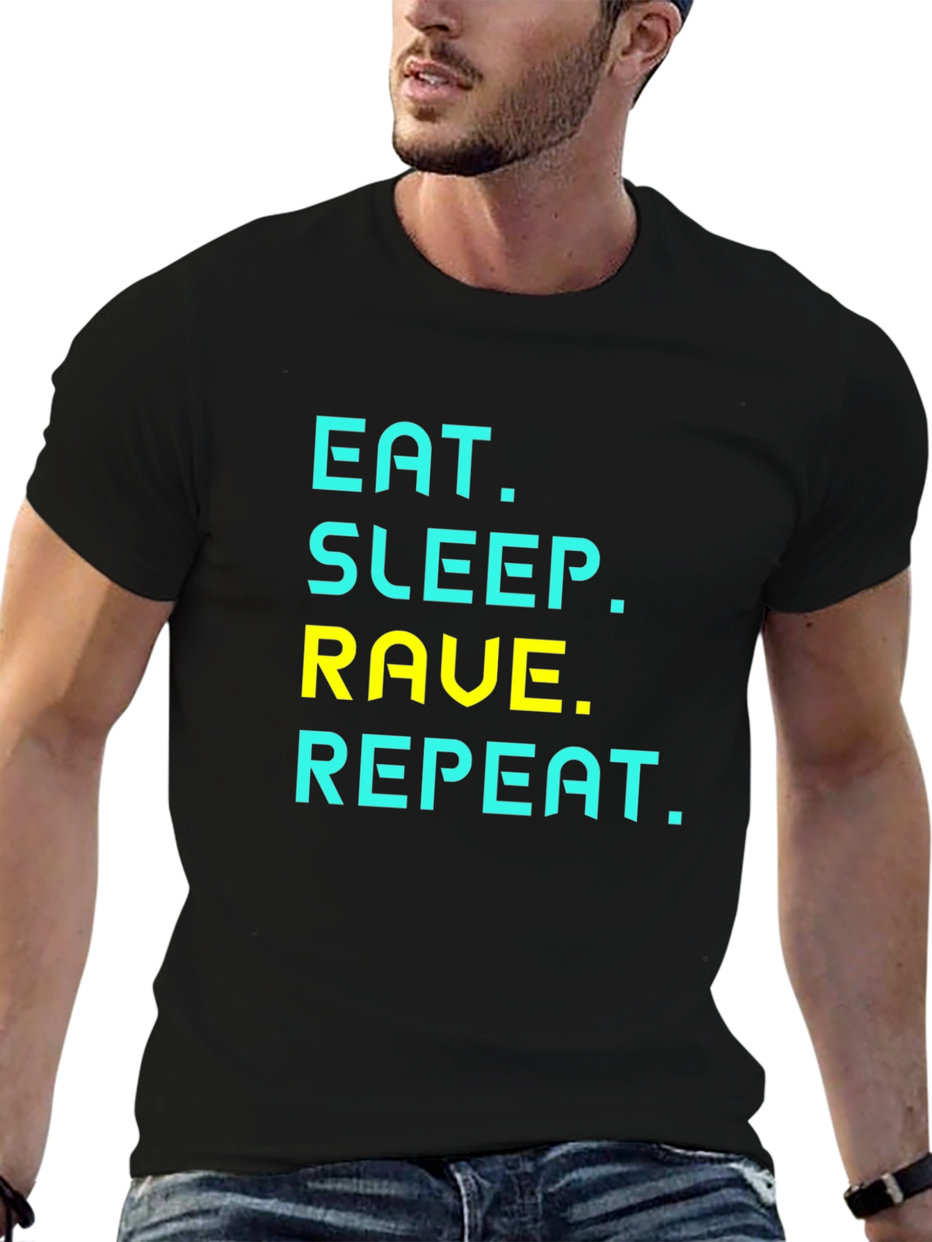 Eat Sleep Rave Repeat Graphic Tee
