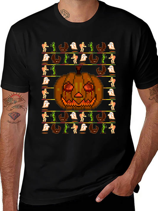 Pixel Halloween Graphic T-Shirt