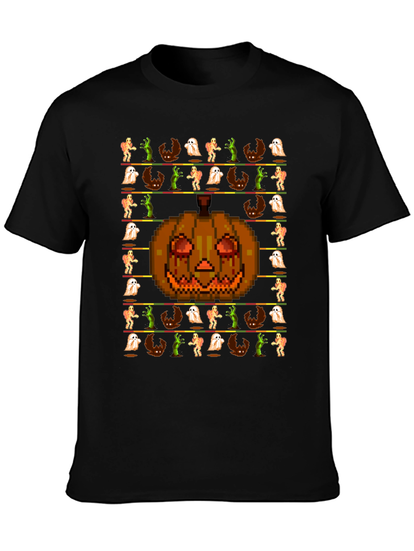 Pixel Halloween Graphic T-Shirt